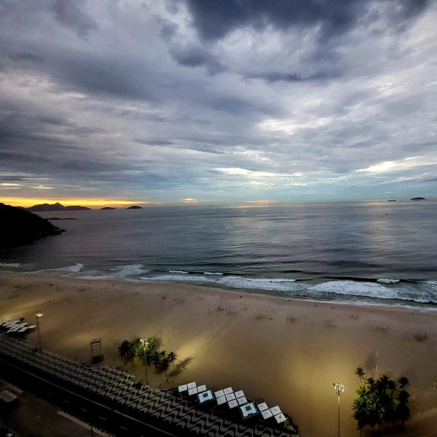 Beautiful sunset view of the beach