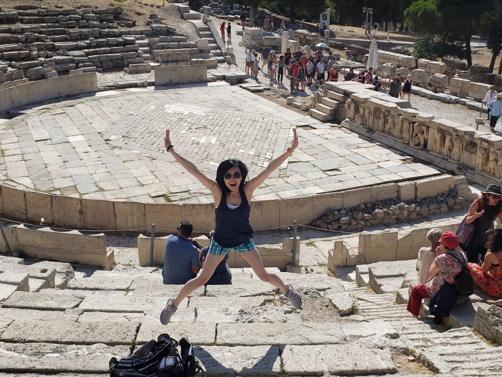 Picture of Kimberly at Theatre of Dionysus