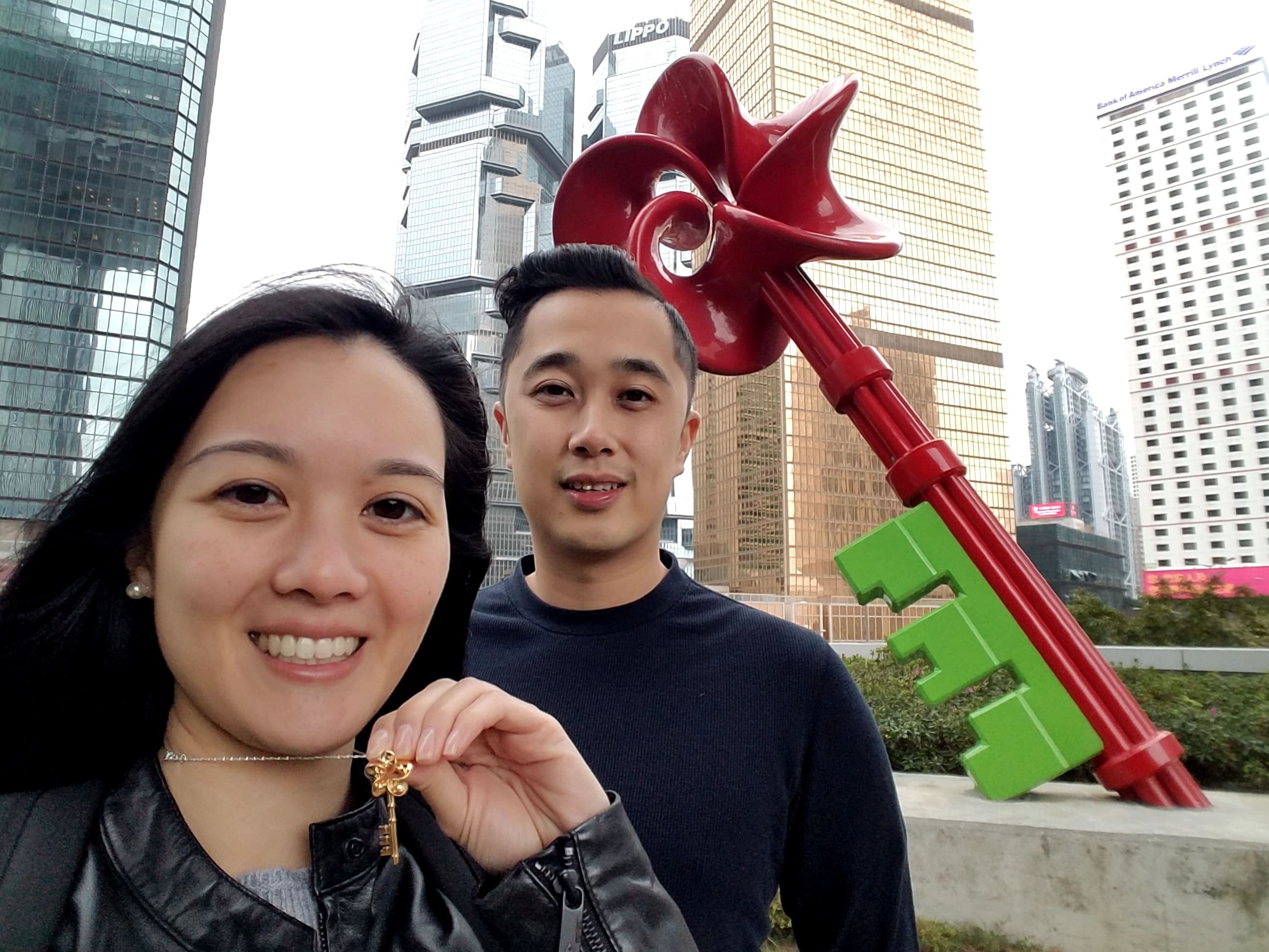 Picture of Kimberly at red sculpture key