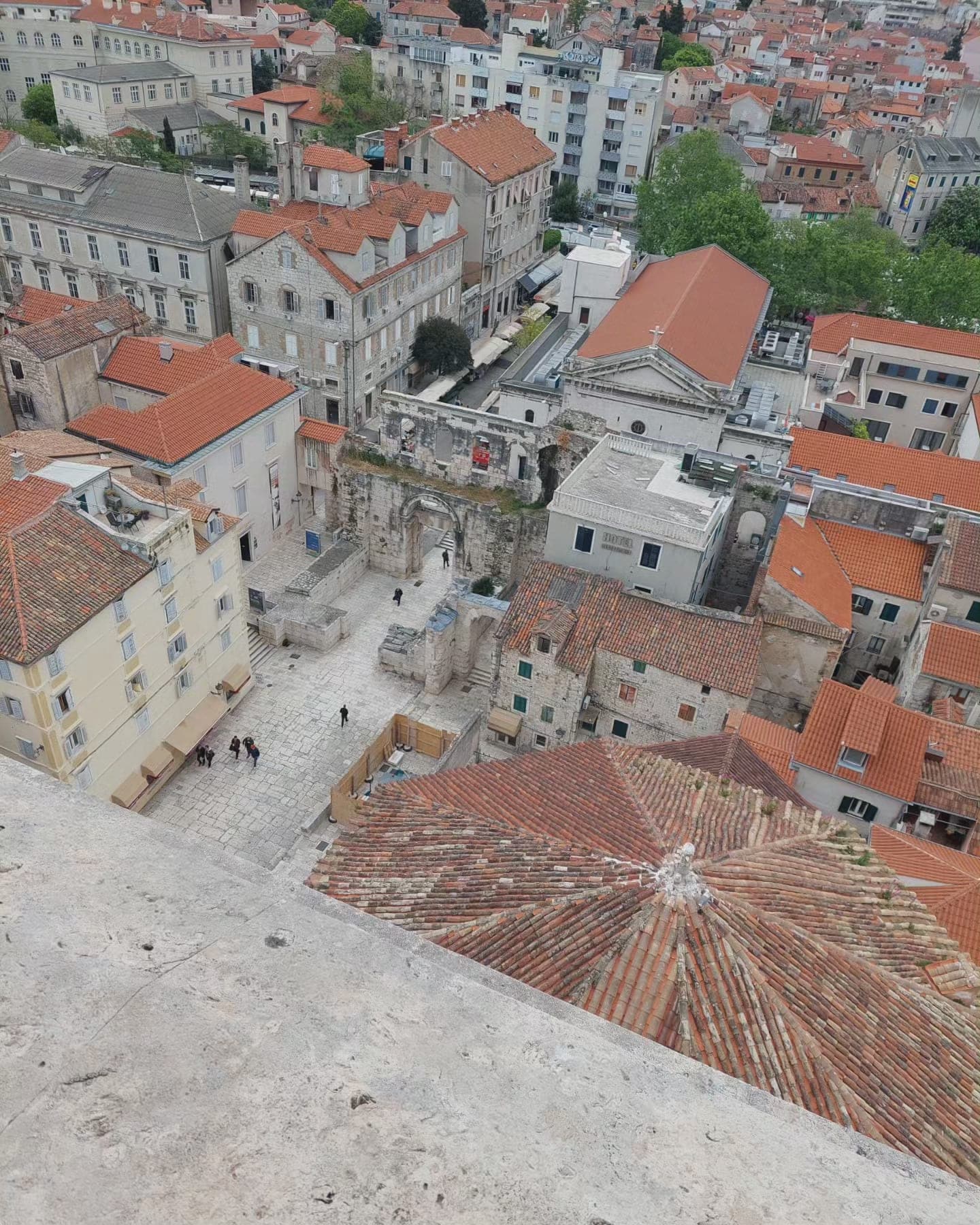 Scenic Top View of Split Old City