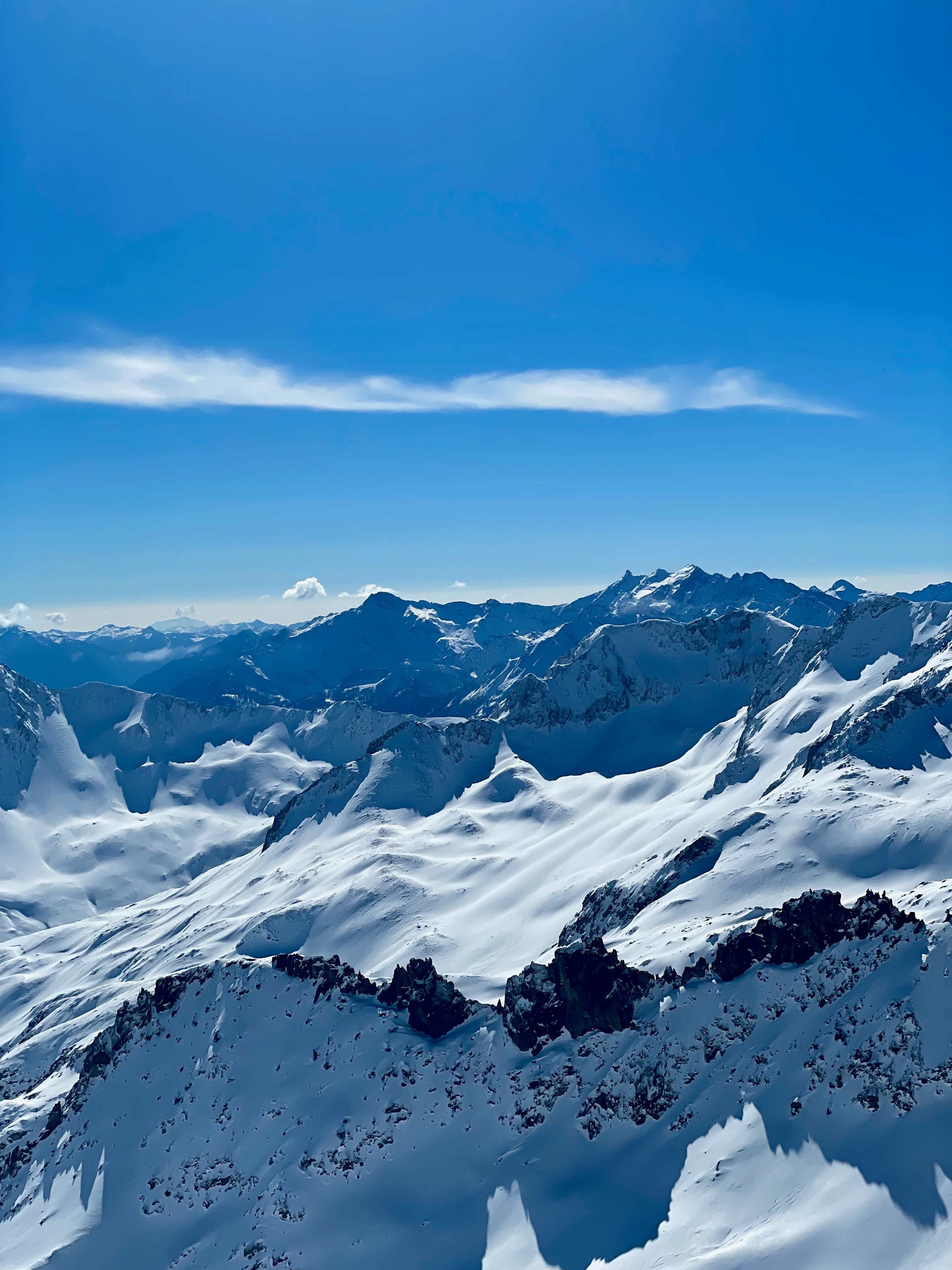 Beautiful view of snow covered mountains