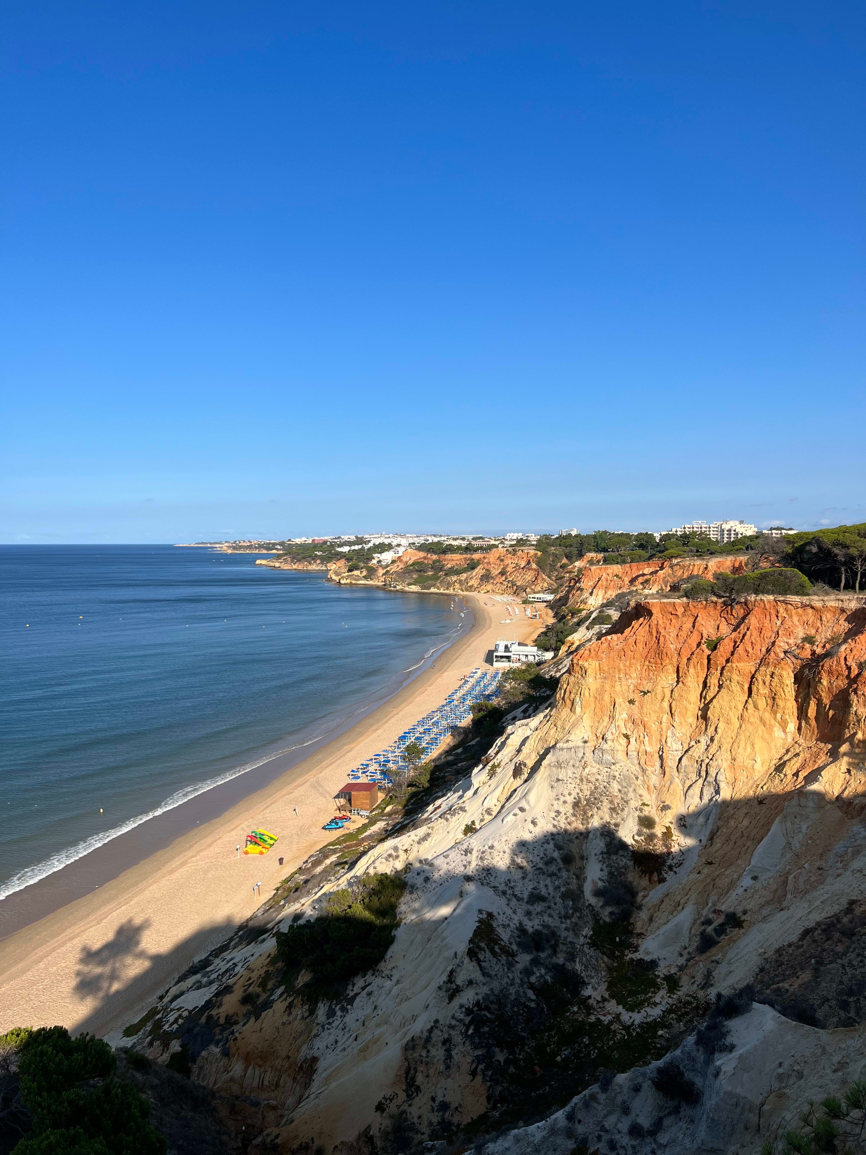 View of the sea through the cliffs