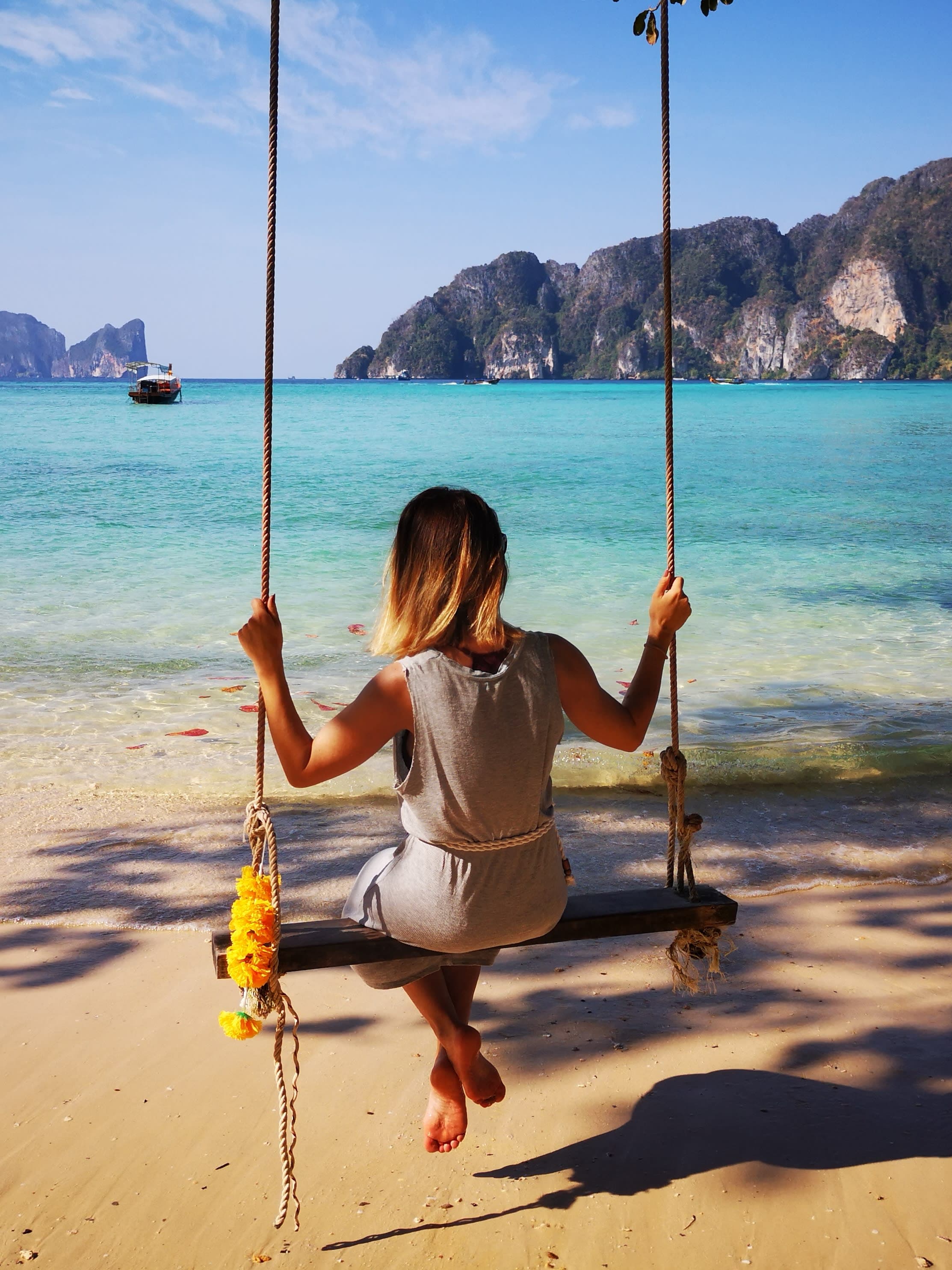 Picture of Adrienn on a swing