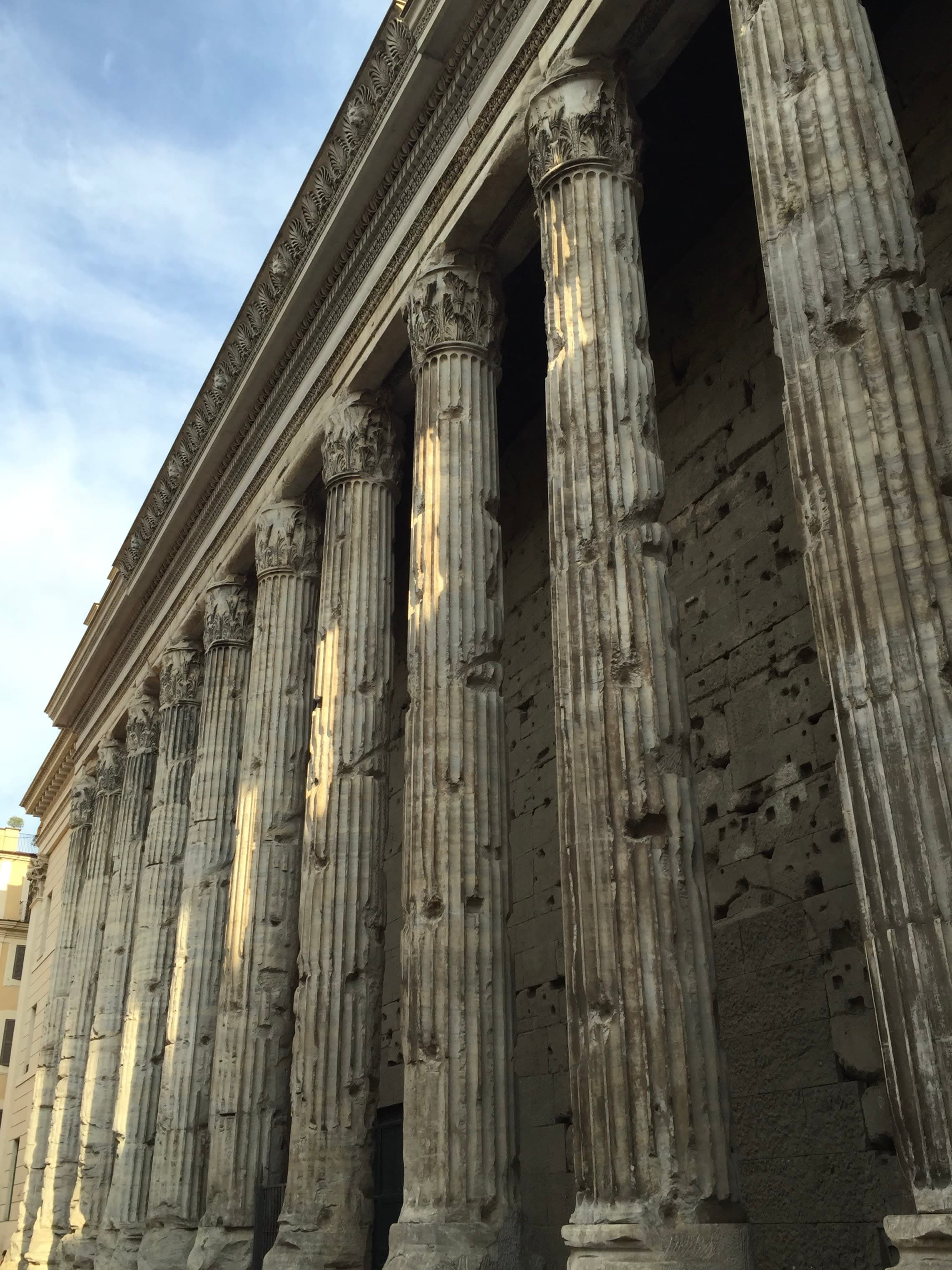 View of Il Tempio di Adriano in Rome