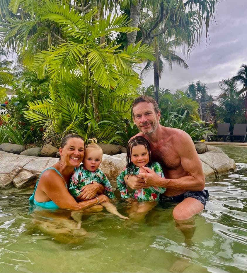 Picture of Katie with family in water
