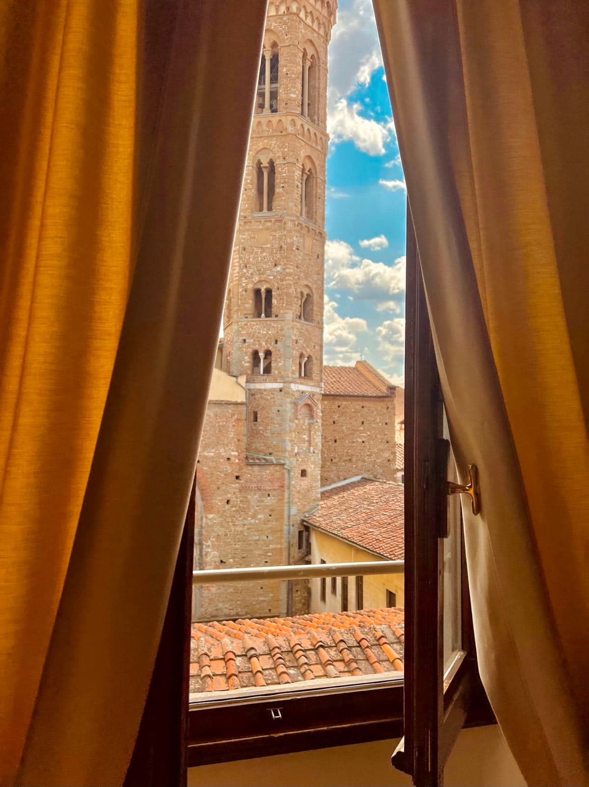 View of Badia Fiorentina Abbey and Church in Florence from window