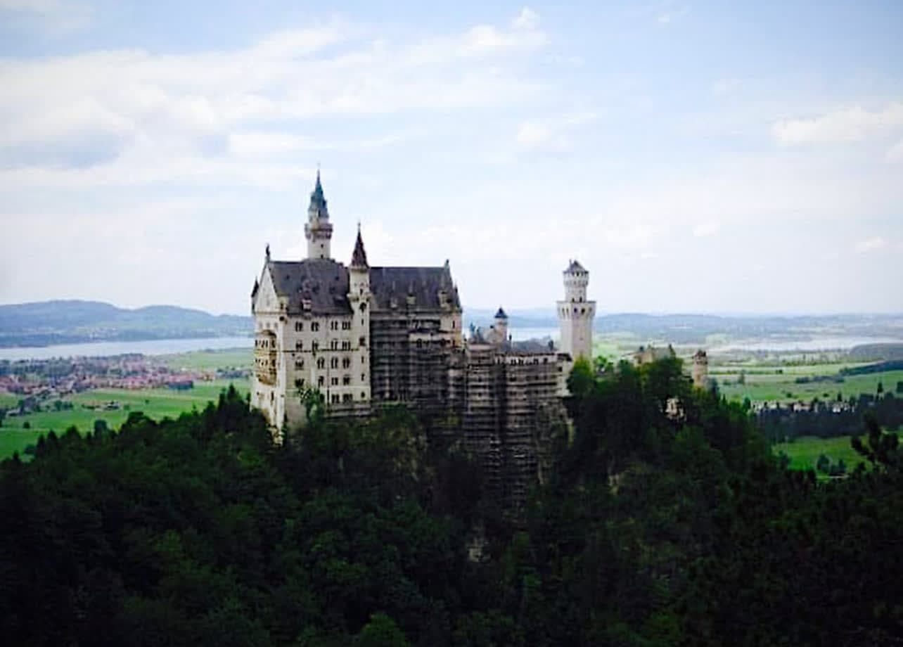 Beautiful view of Neuschwanstein Castle