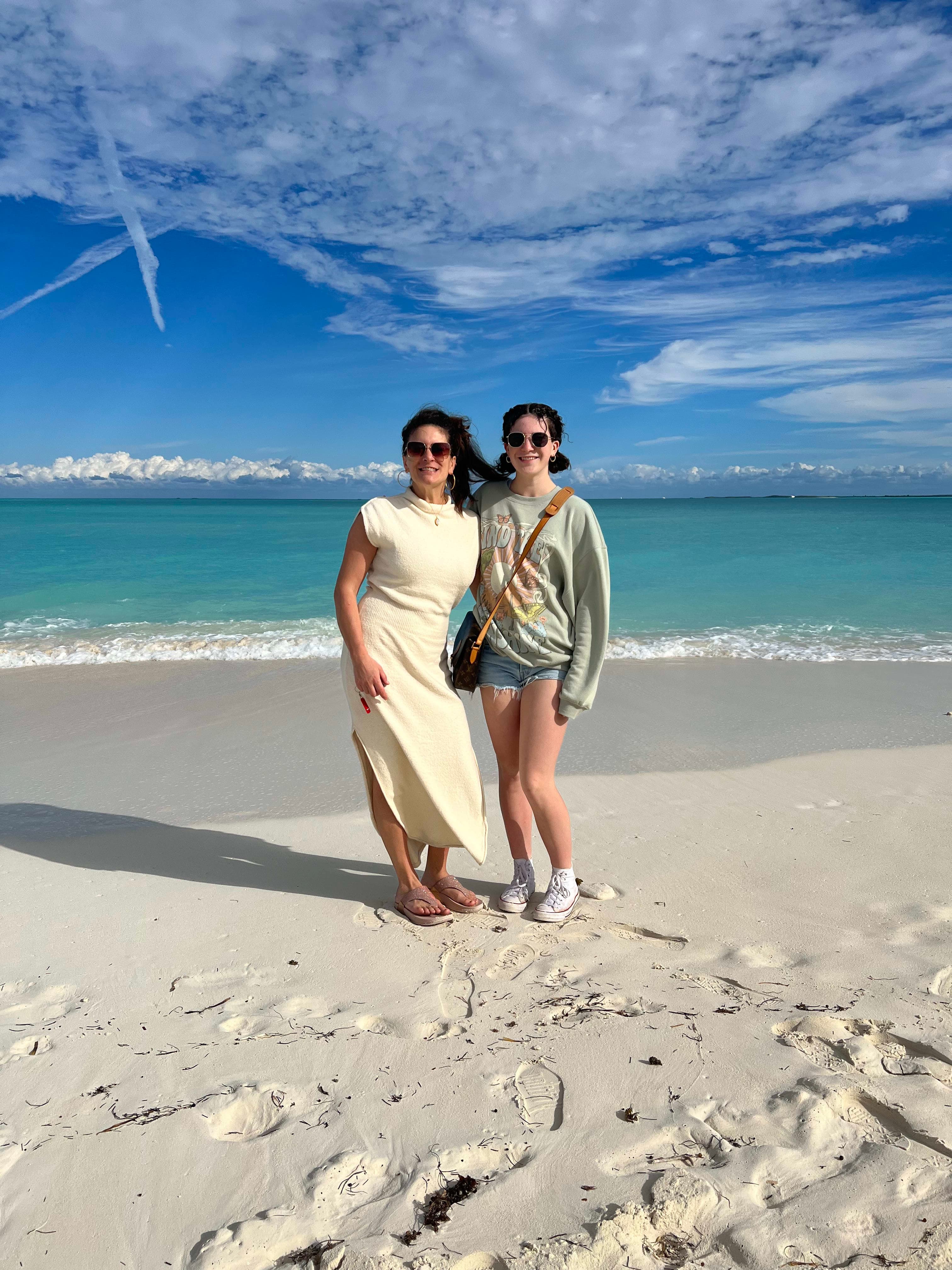 Picture of Stacy with friend on beach