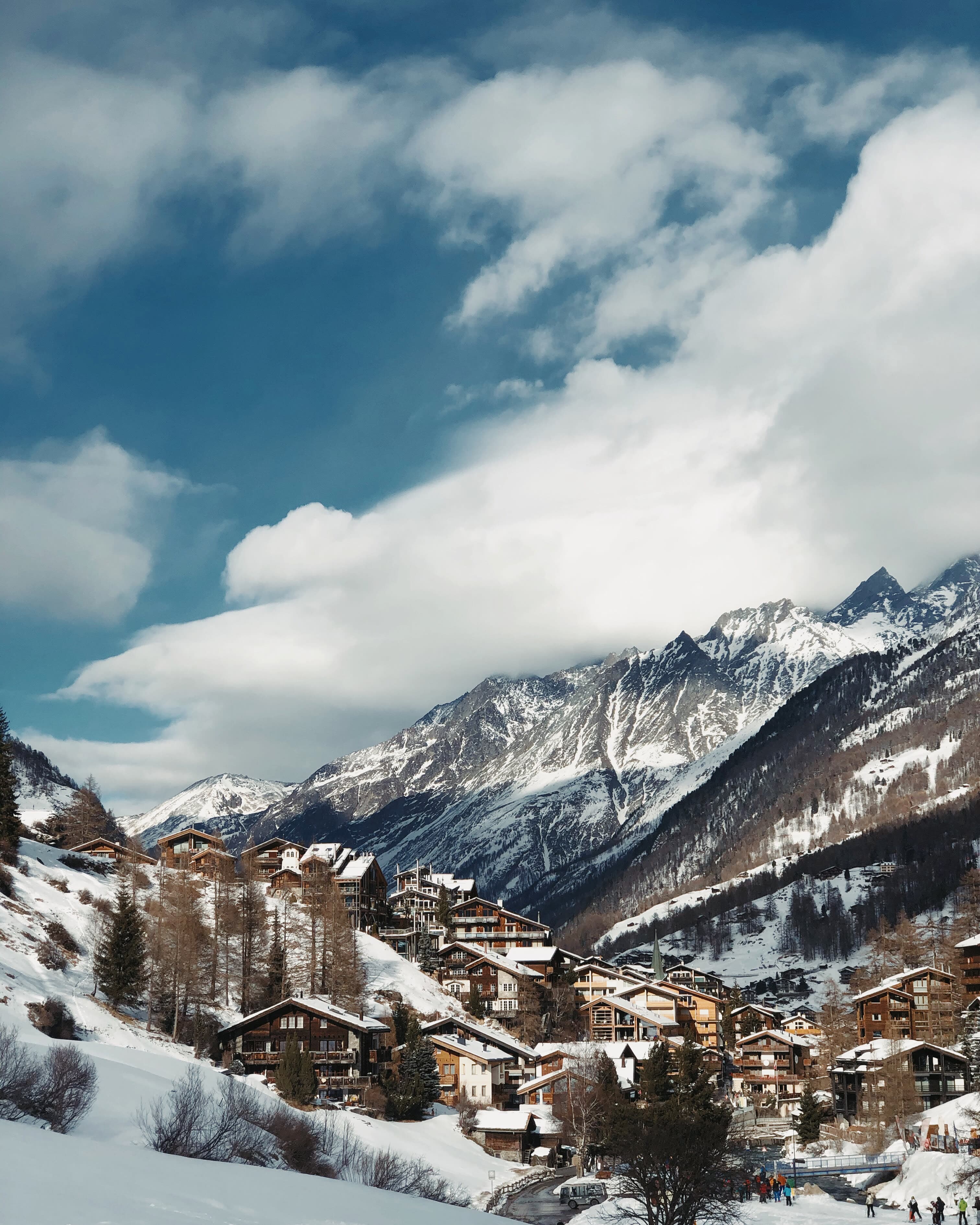 Beautiful view of snow covered mountains