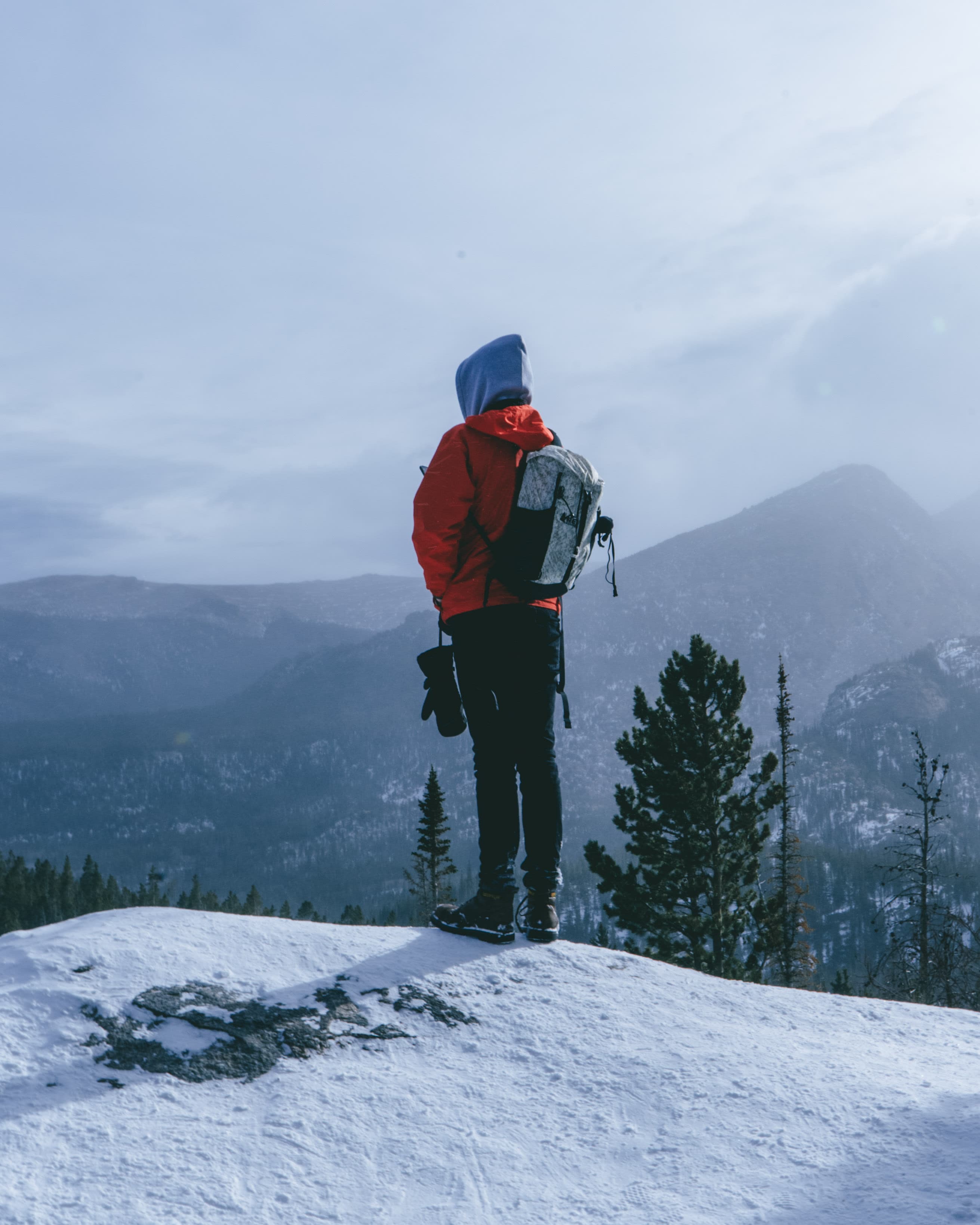 Picture of Taegan with mountain view