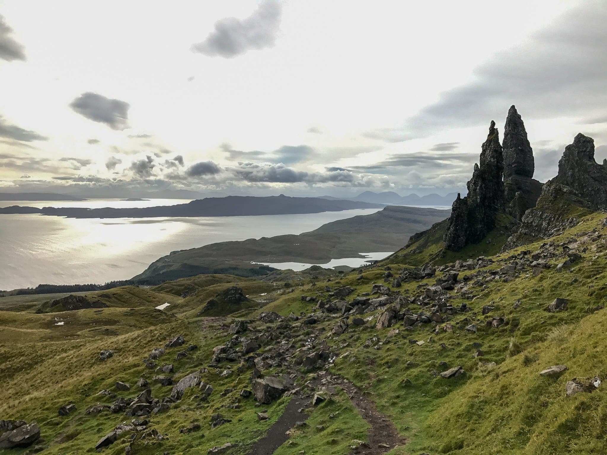 View of a valley and lake