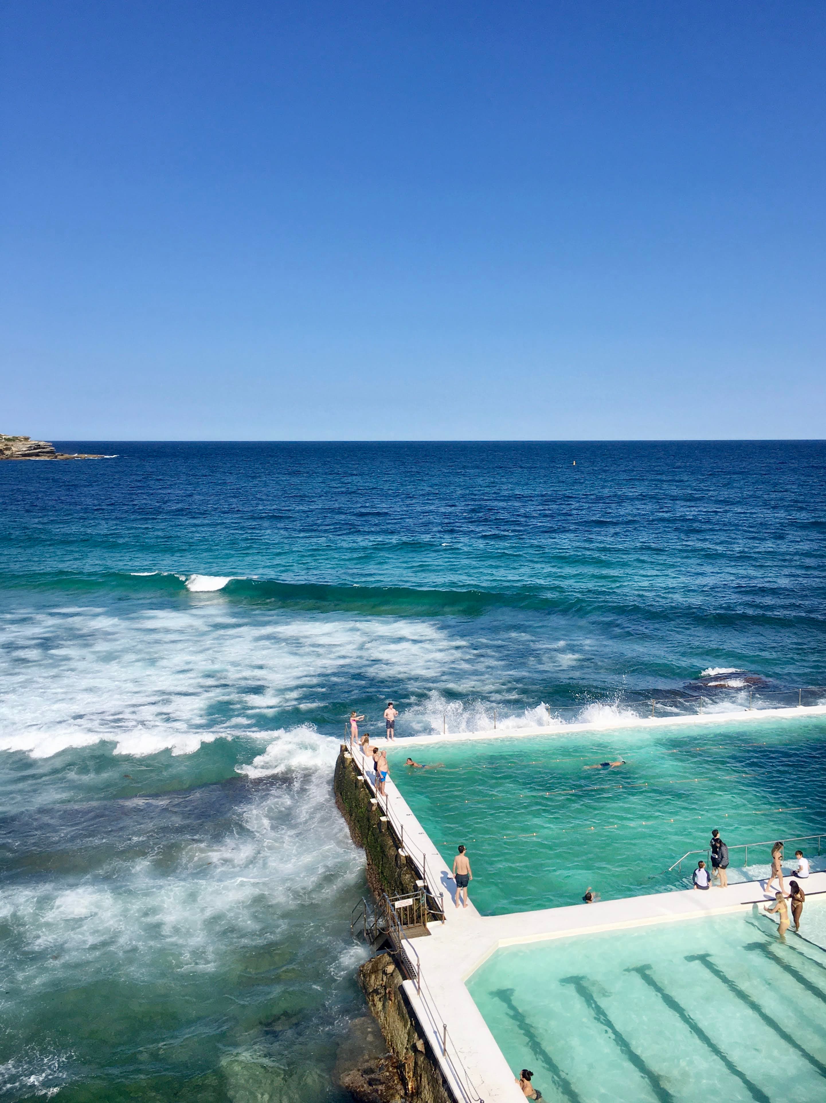 Ocean views from an infinity pool.