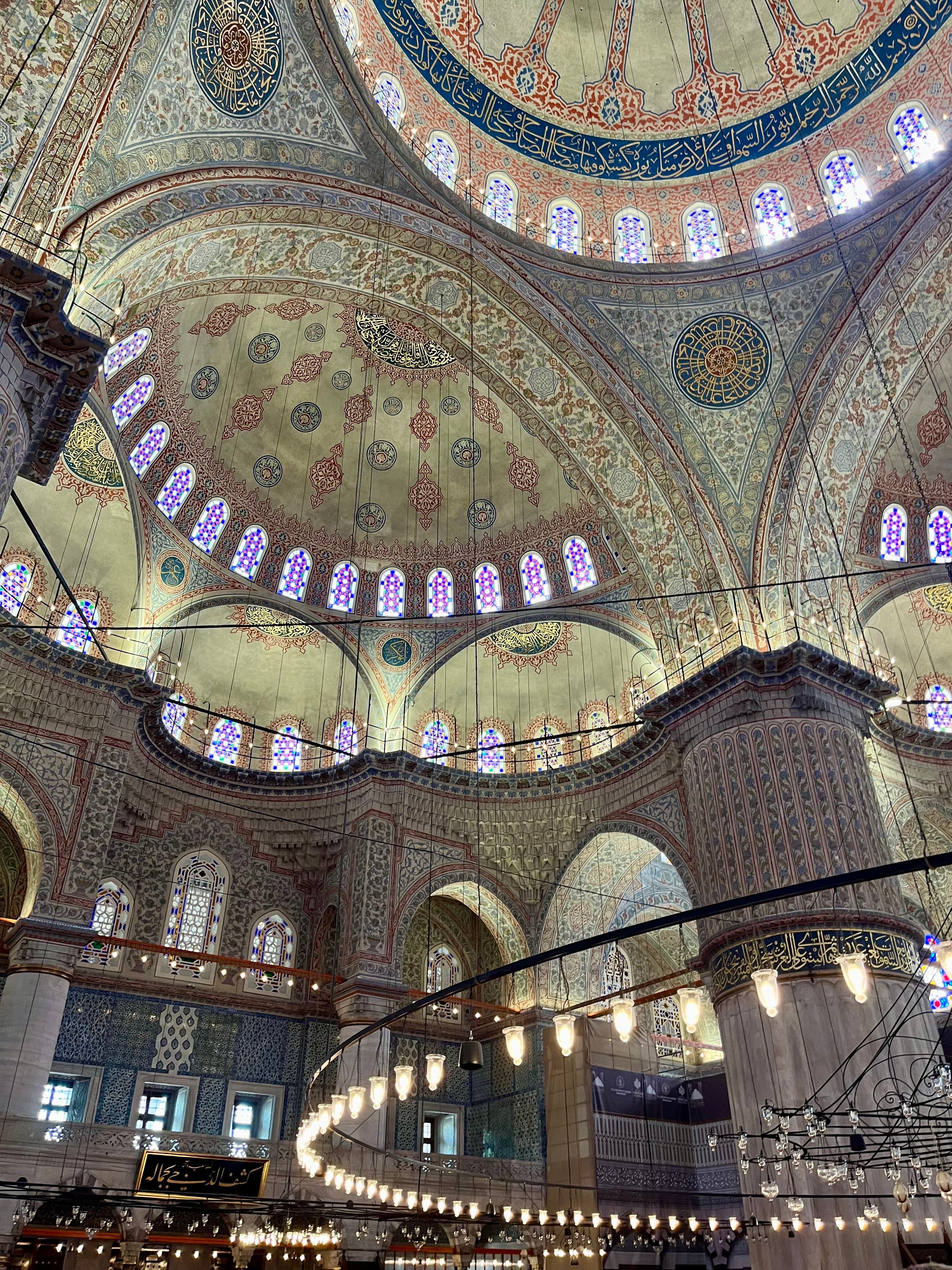 Views inside a historic building.