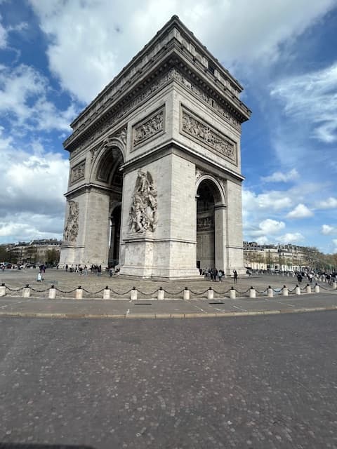 Large historic archway in Paris.