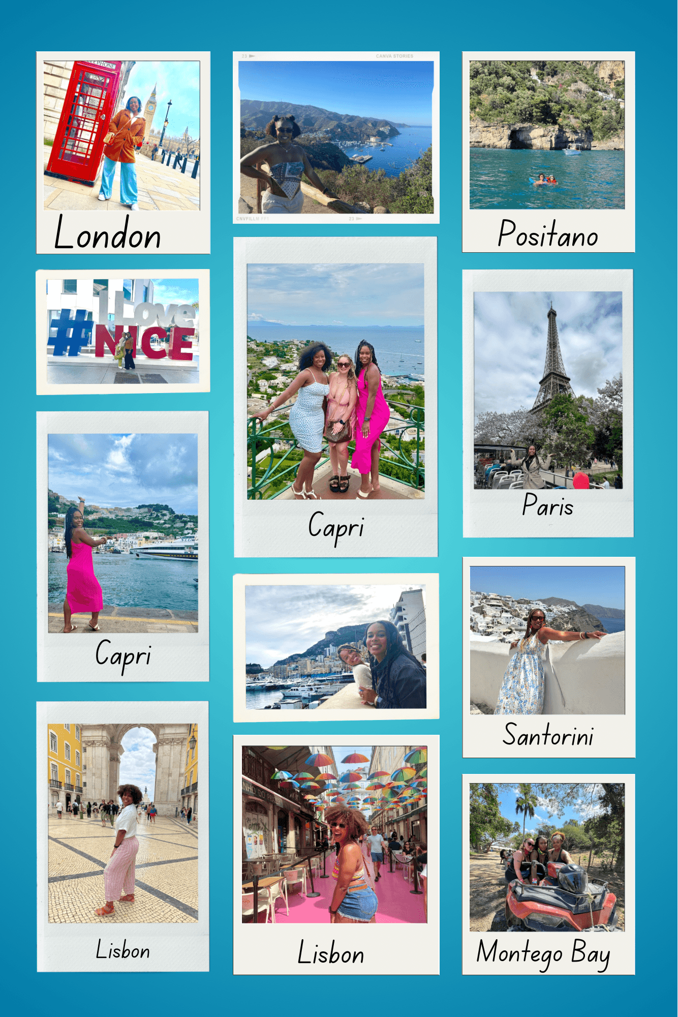 A collage of images from the Advisors travels
