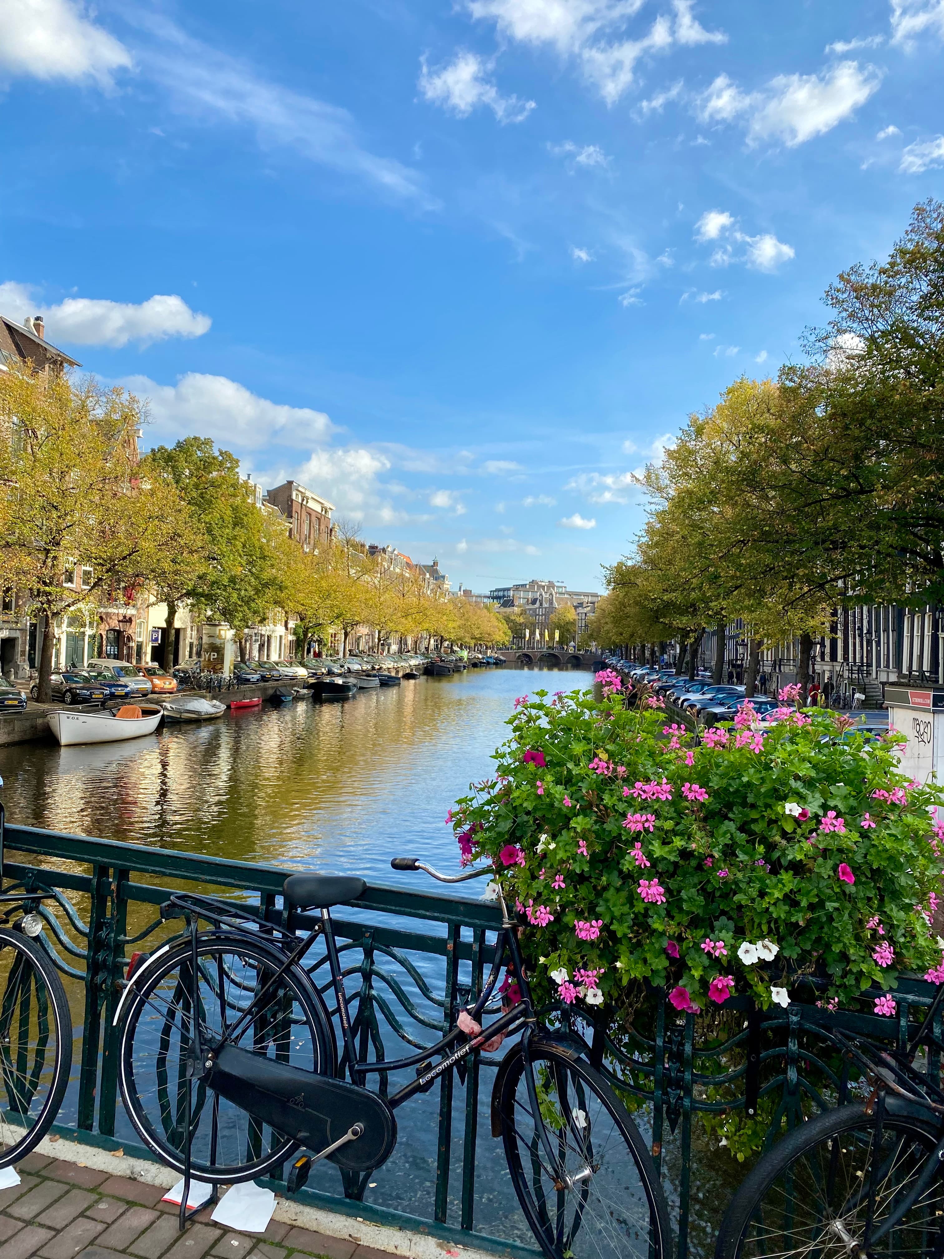 Canal views in Amsterdam during the day.
