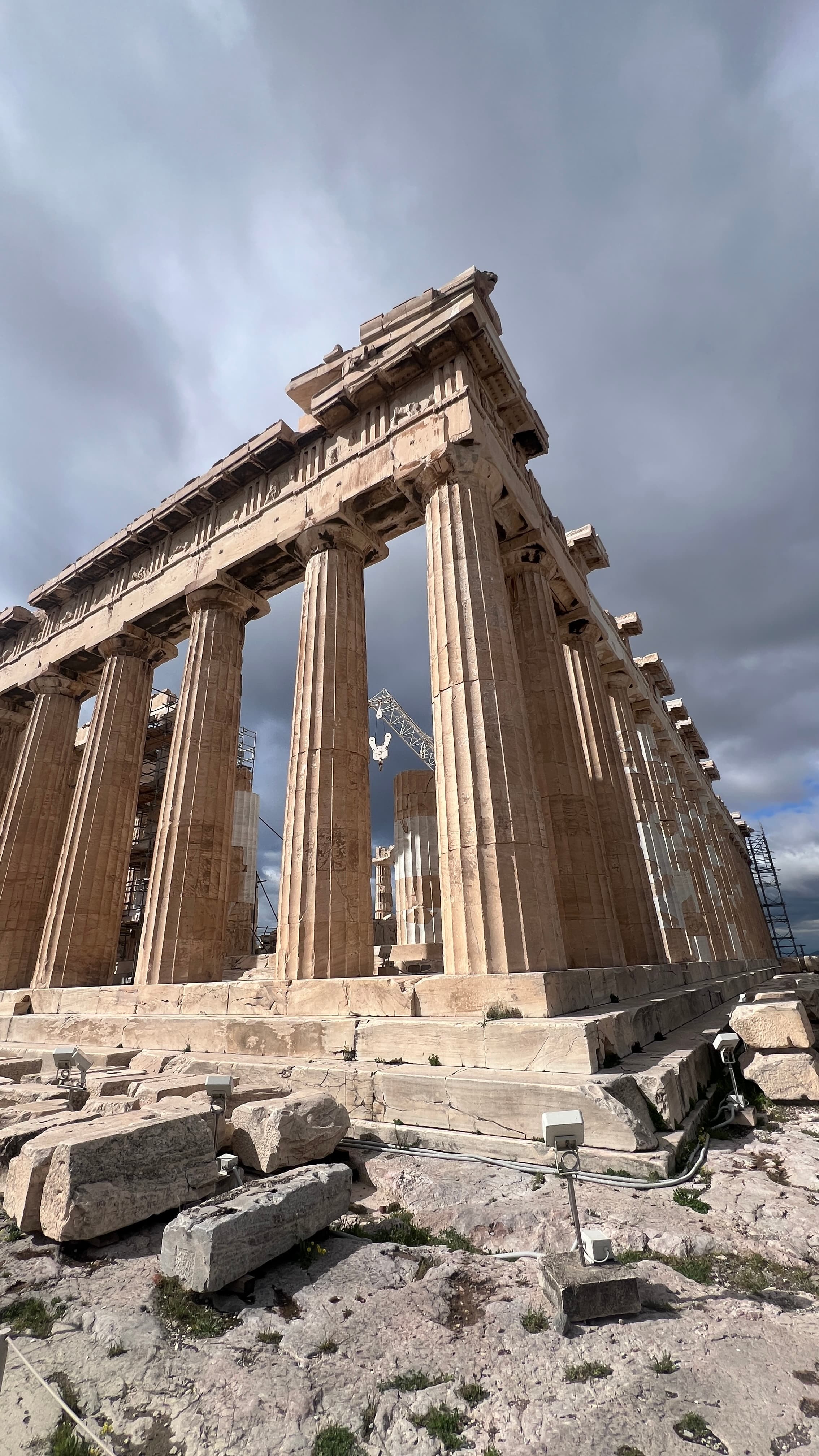 Phot of a tall ancient building.