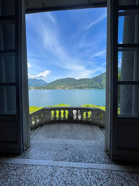 View out of a window during the daytime.