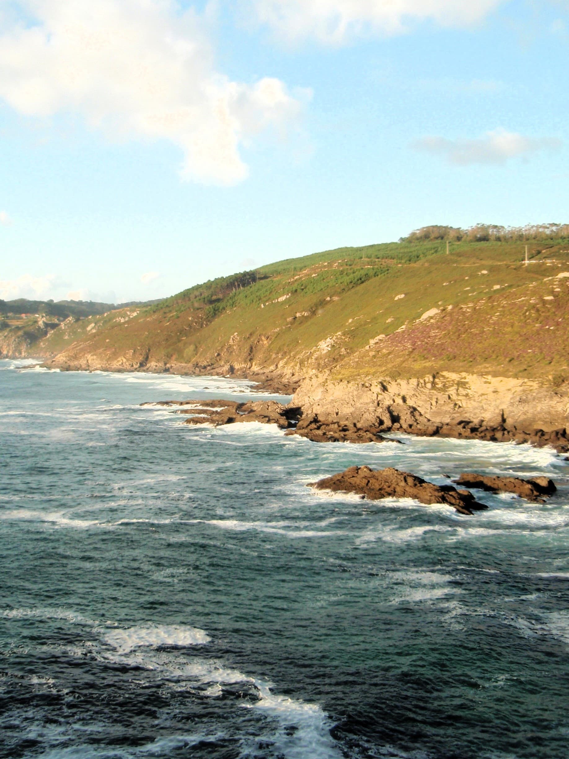 View of a beautiful rugged coastline in Spain on a sunny day