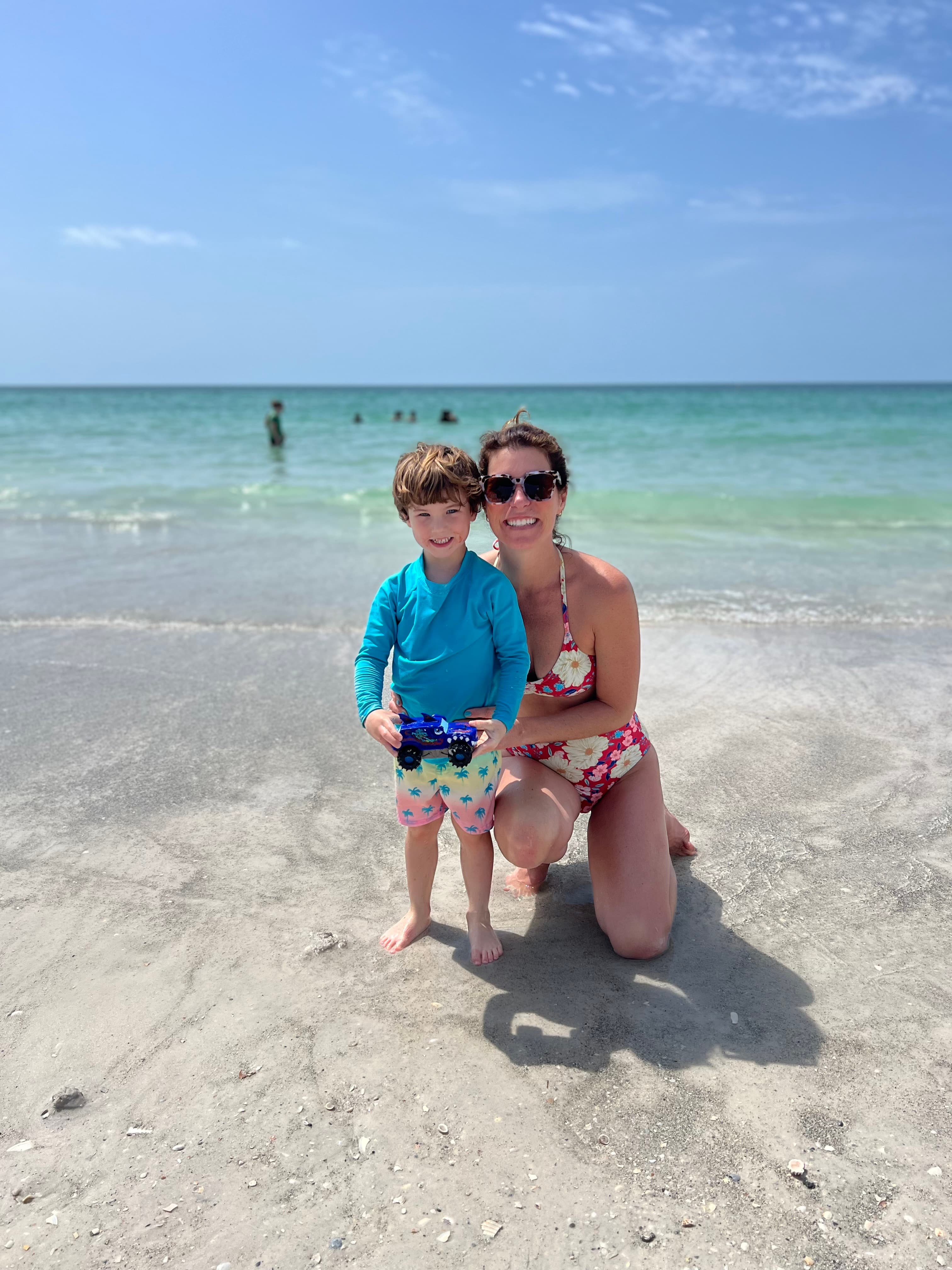 Family photo on the beach.