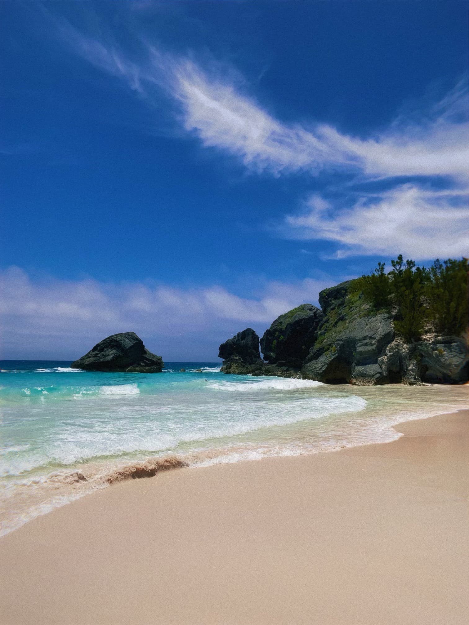 Views from the beach on a sunny day.