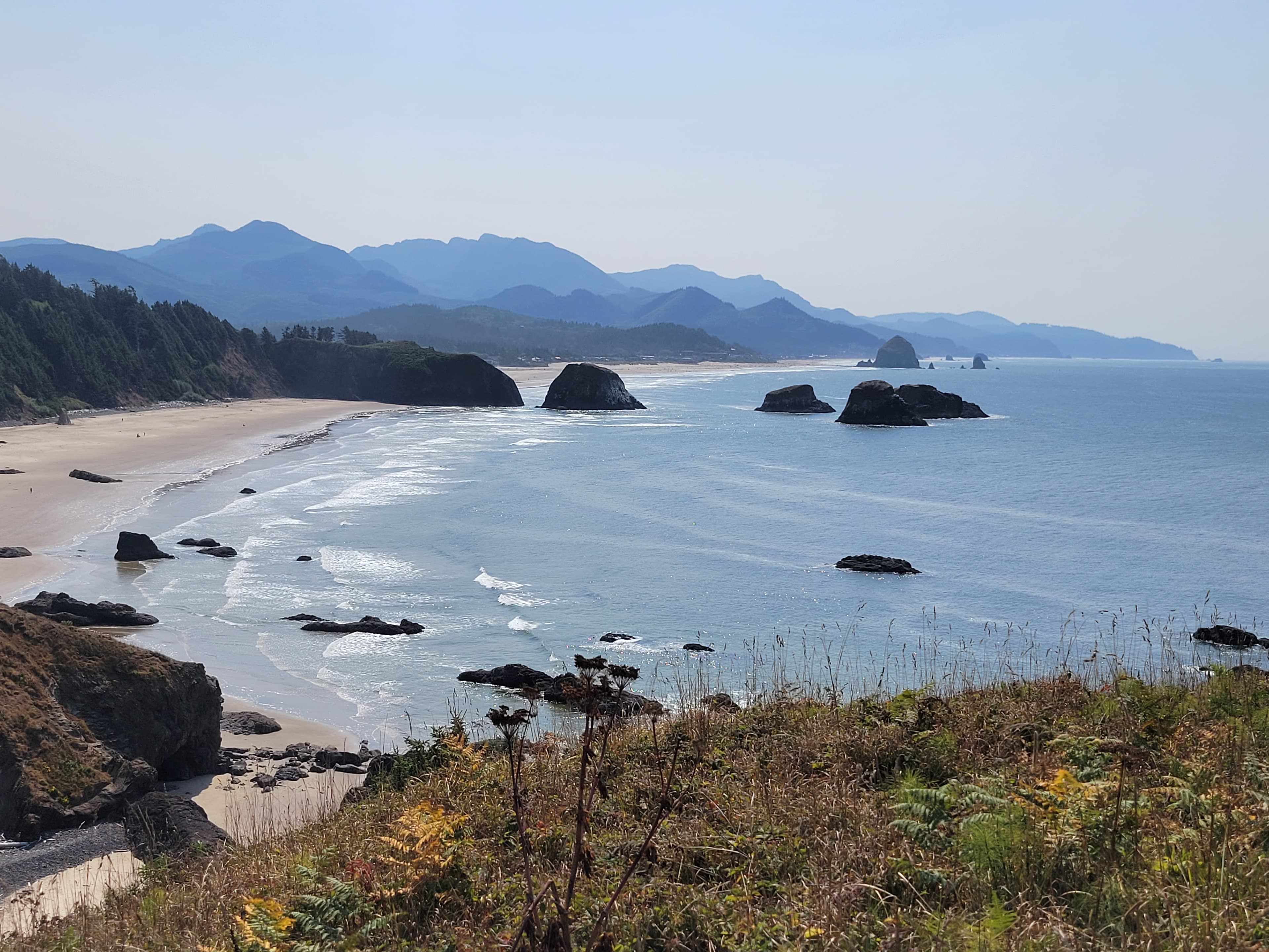 Mountains over the sea.