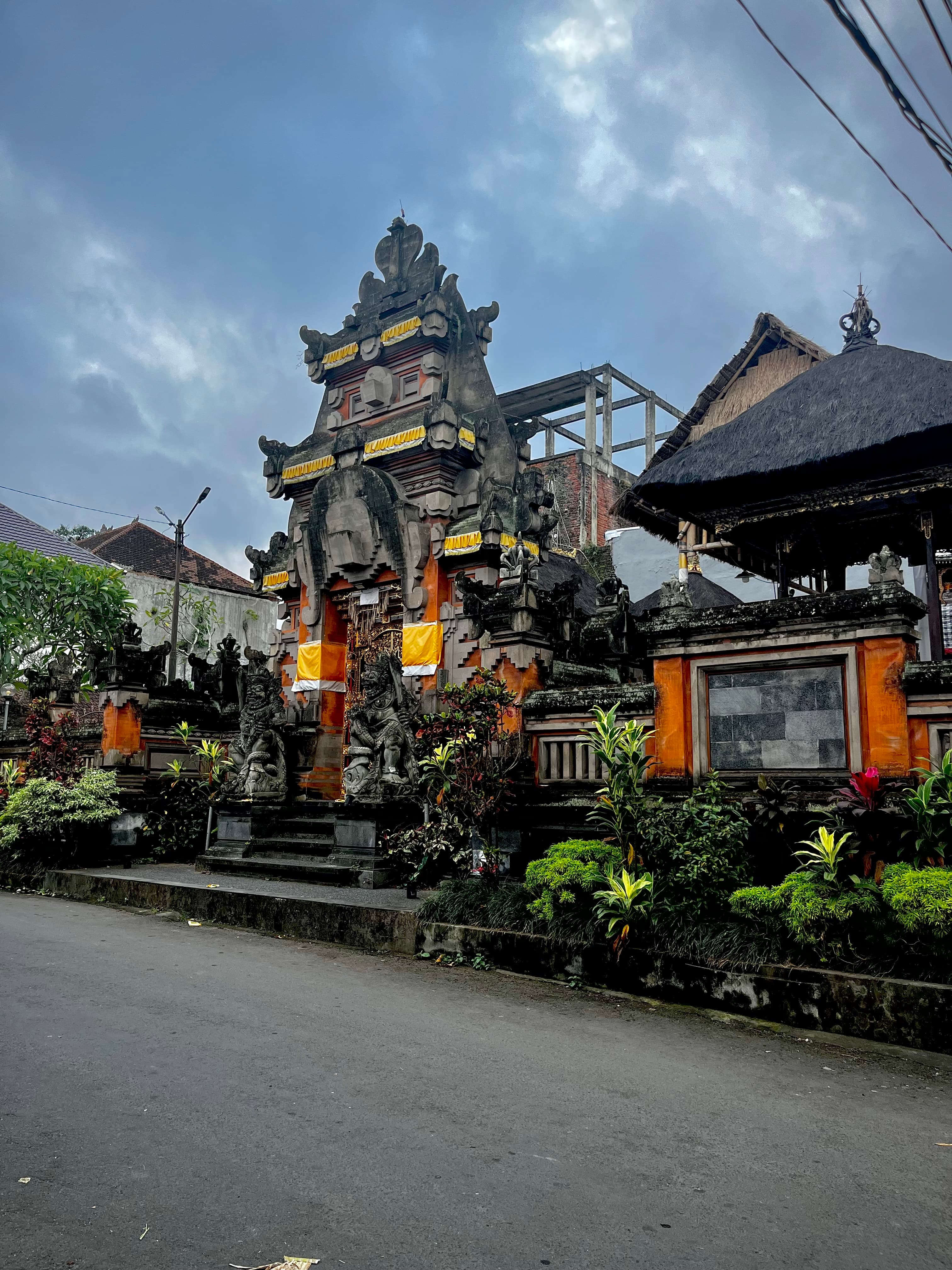 A traditional building at evening time.
