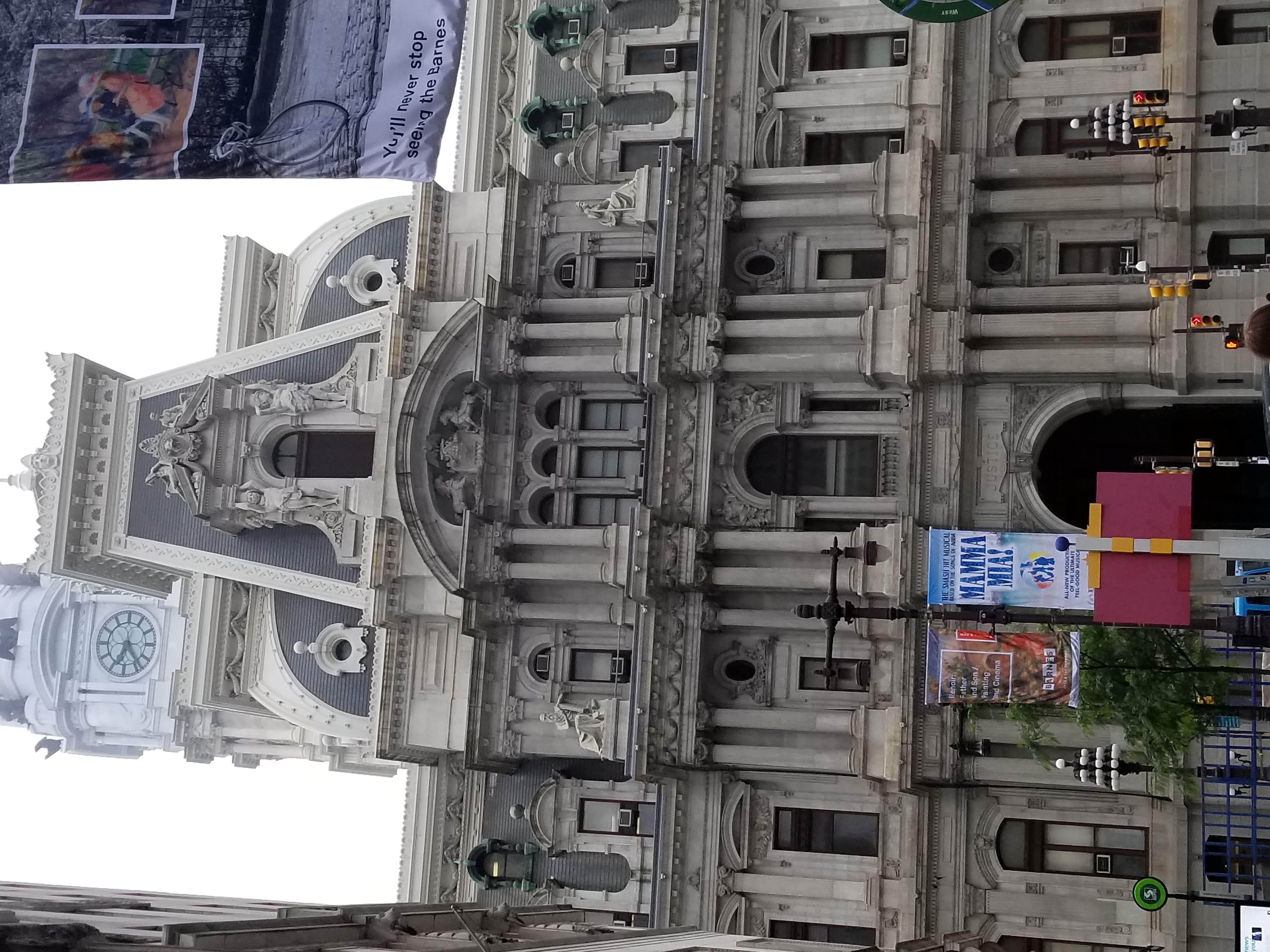 The facade of an old city building during the day