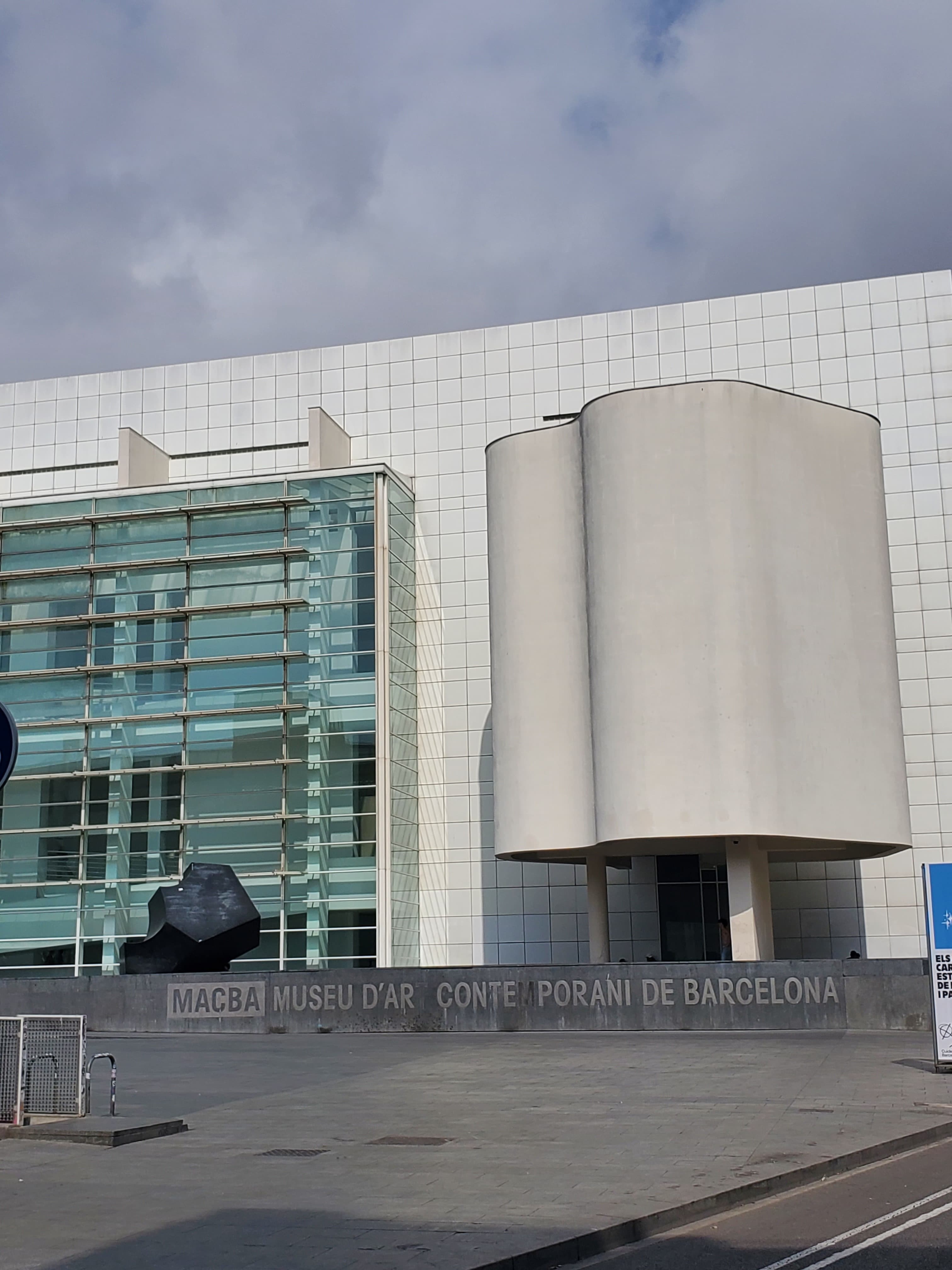 View of the side of a modern museum building