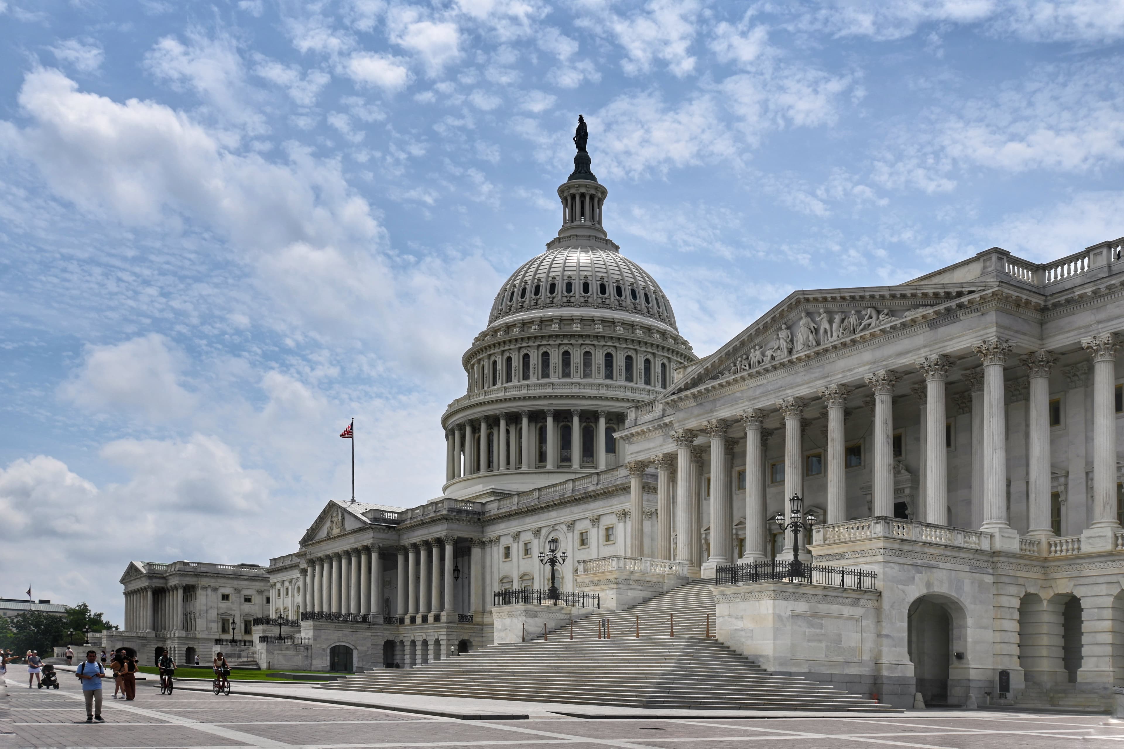 View of the Capitol building in Washington DC