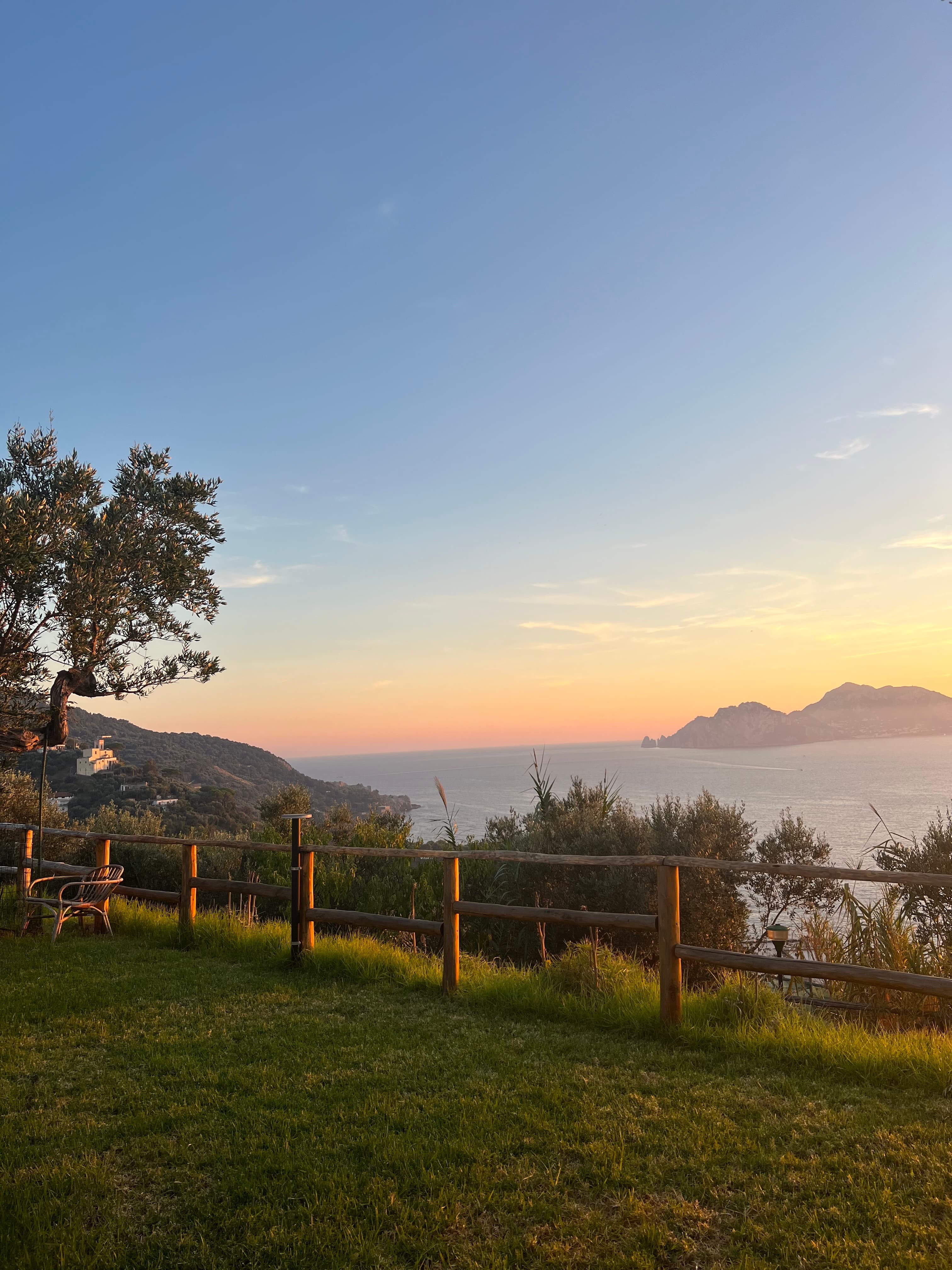 View of a beautiful ocean sunset
