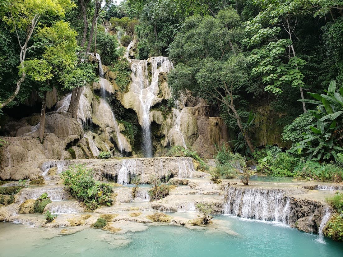 View of a beautiful waterfall in the jungle