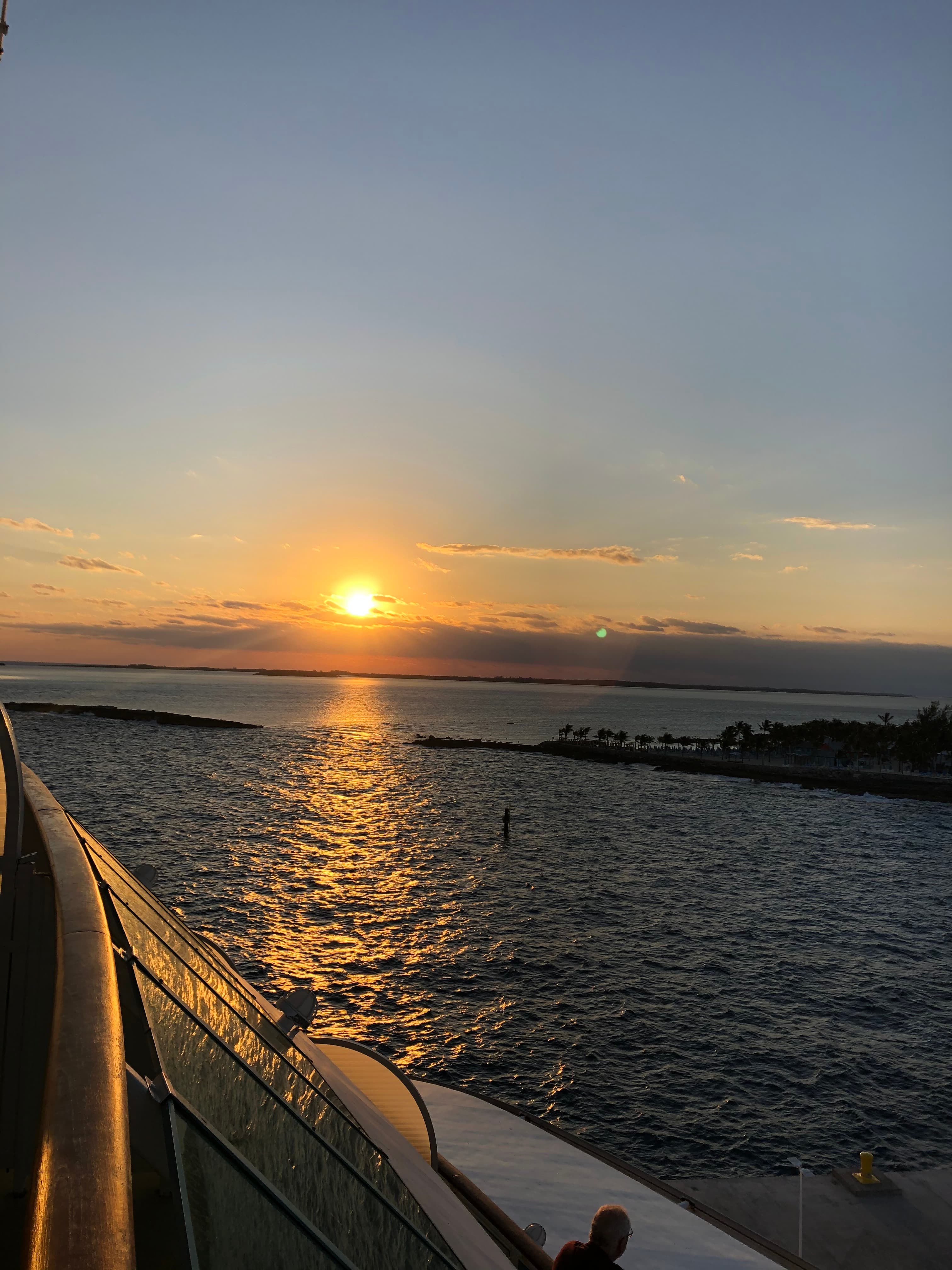 Sunset over the sea.