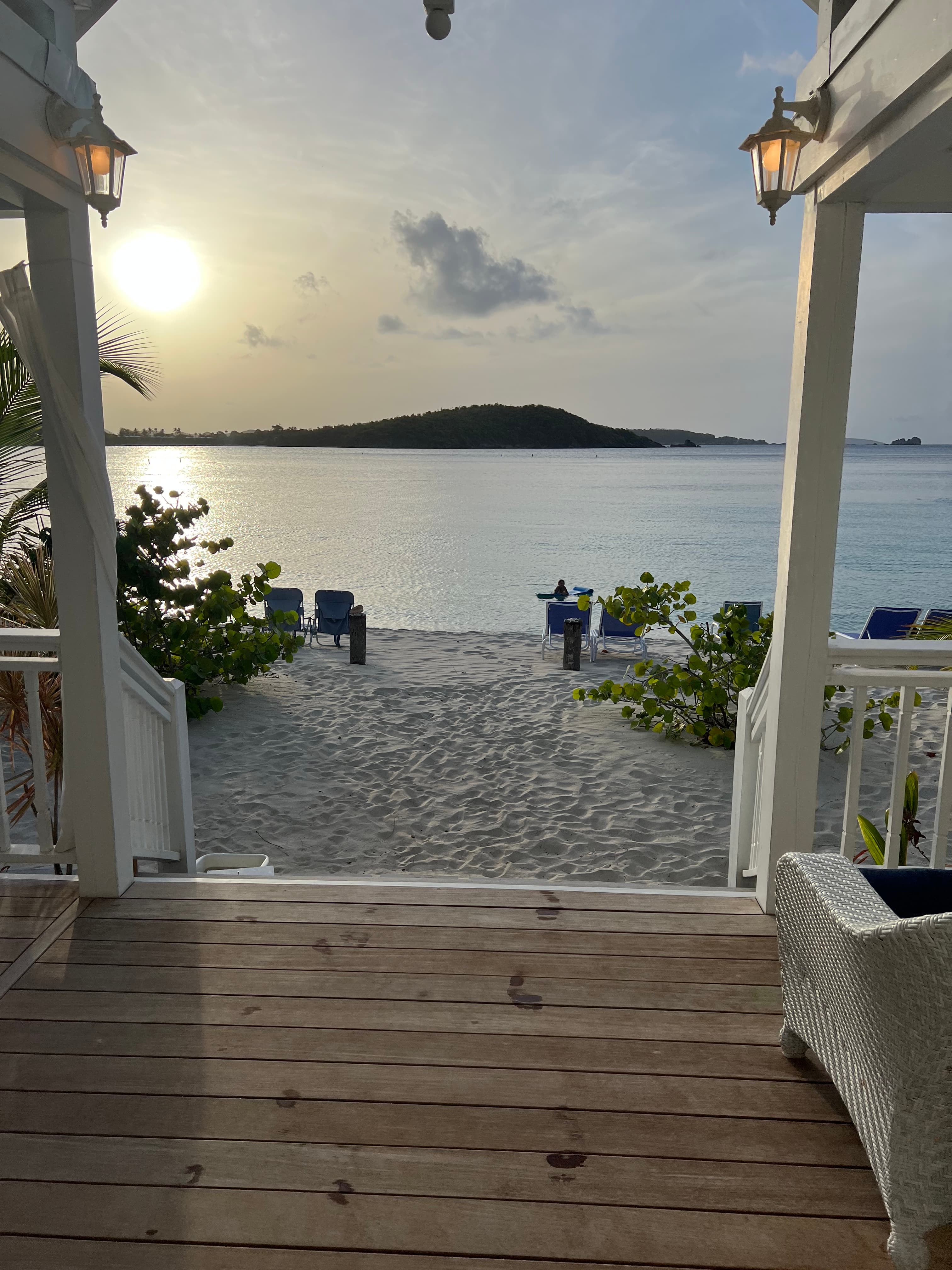 Sunset over the ocean.