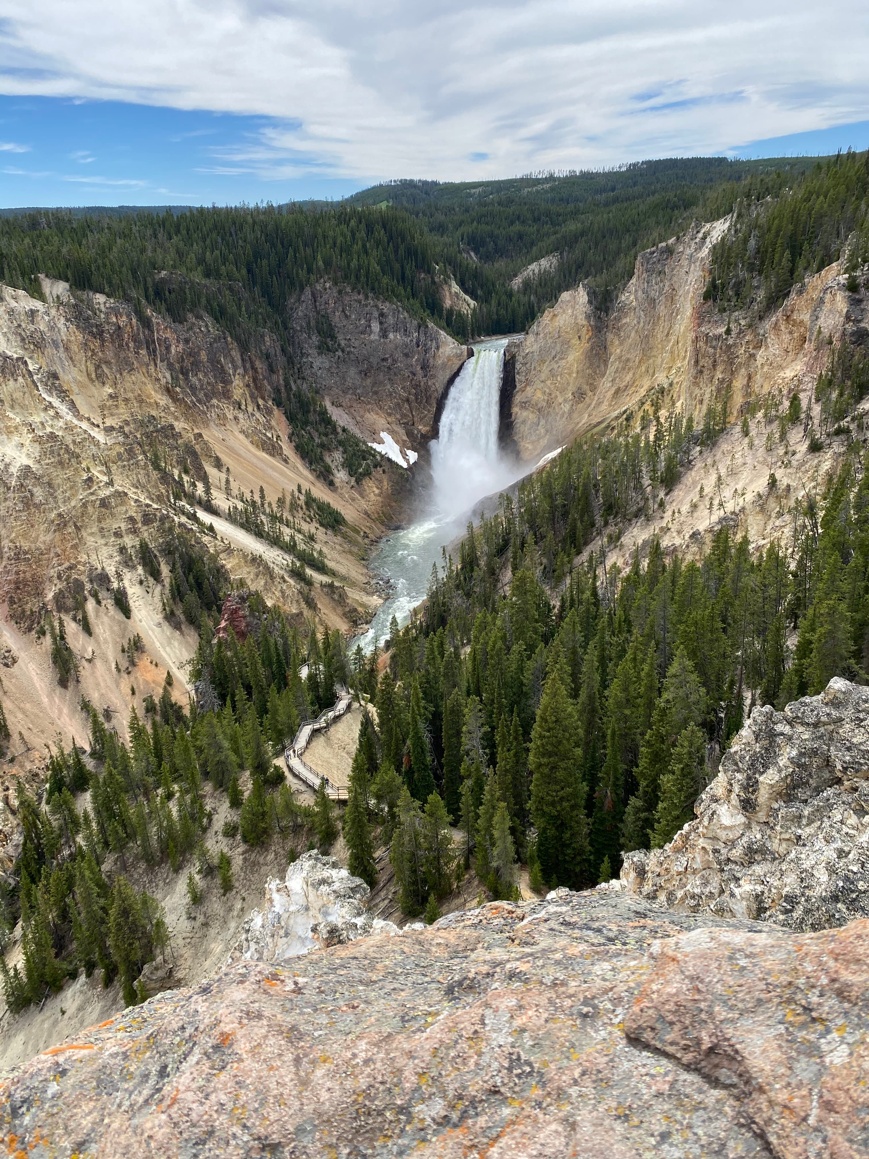 Waterfall during the day.
