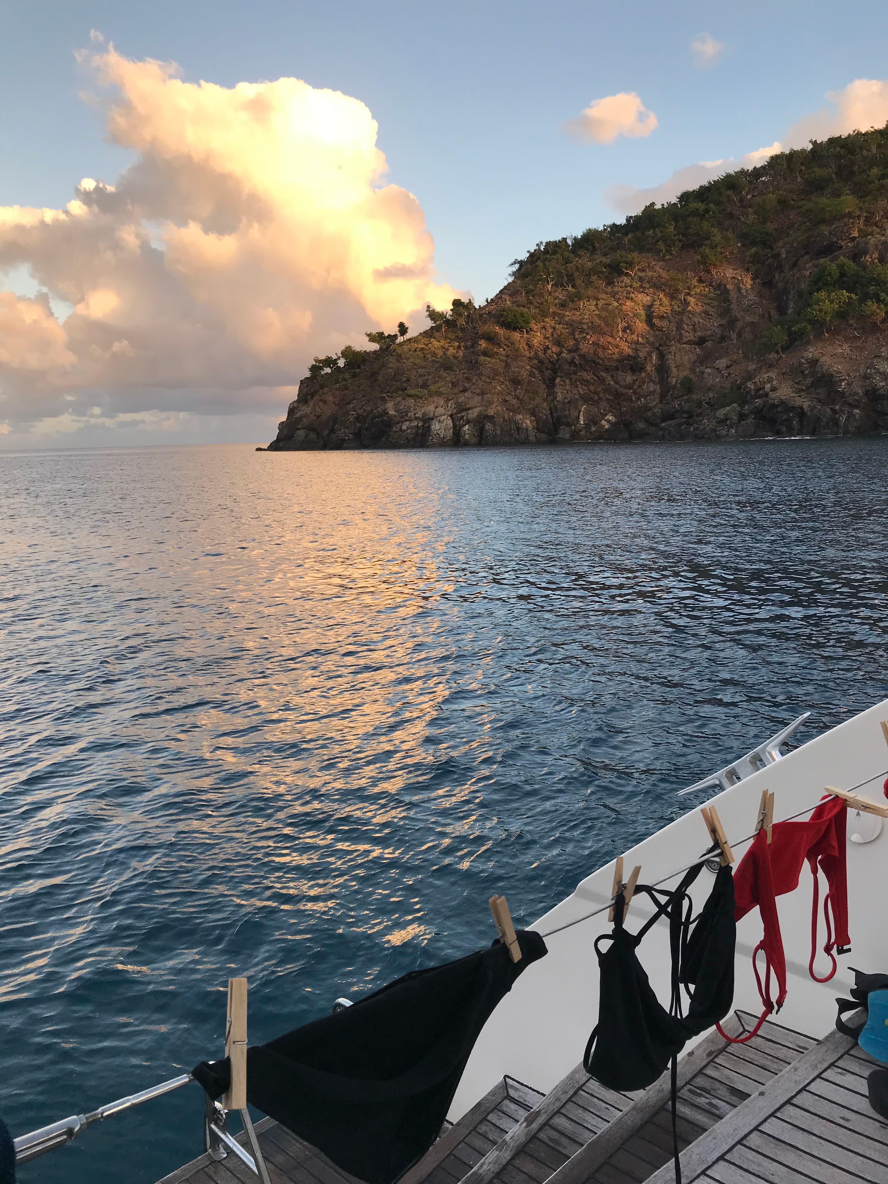 Sunset over the ocean.