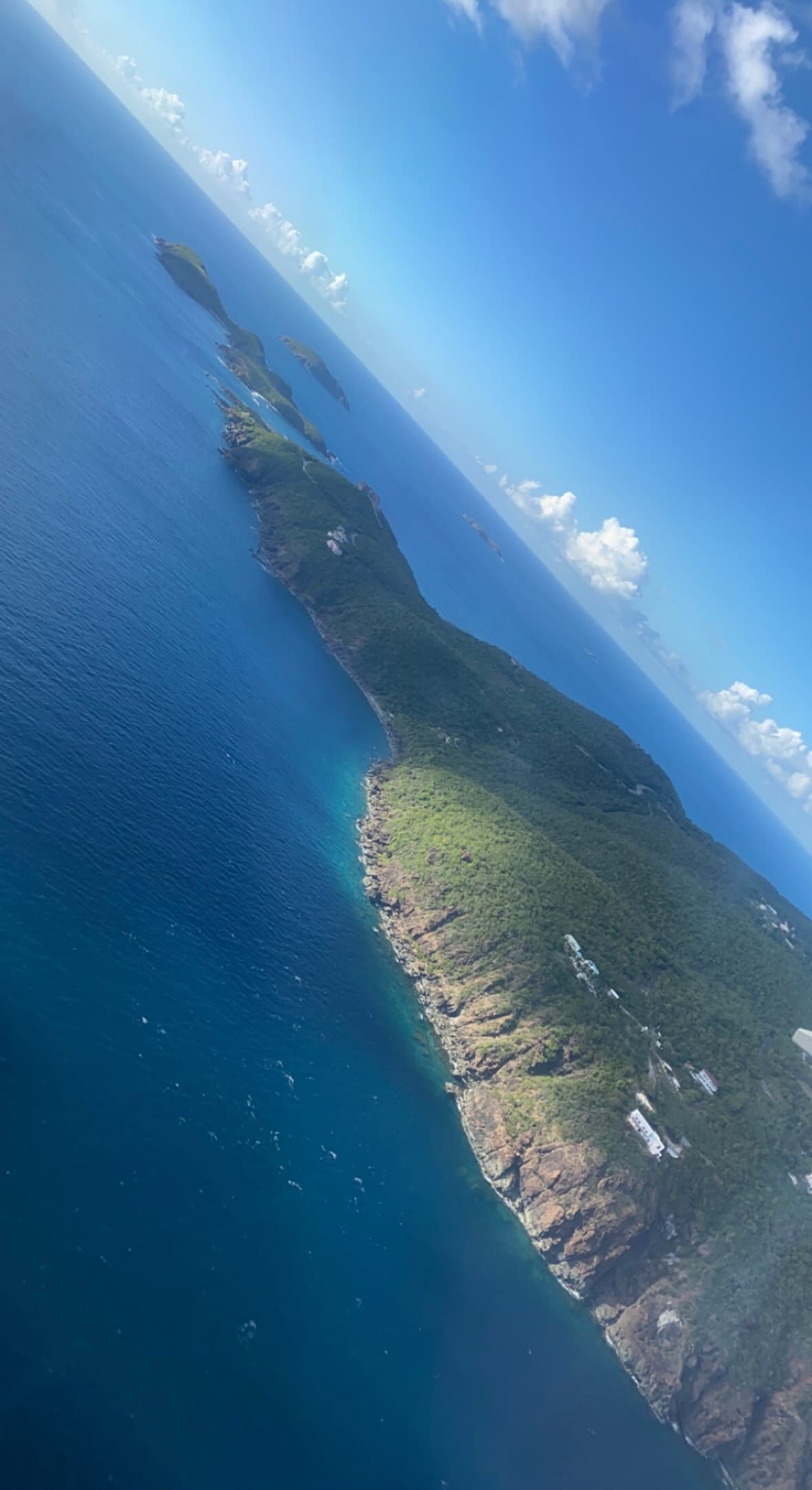 Island in the ocean.