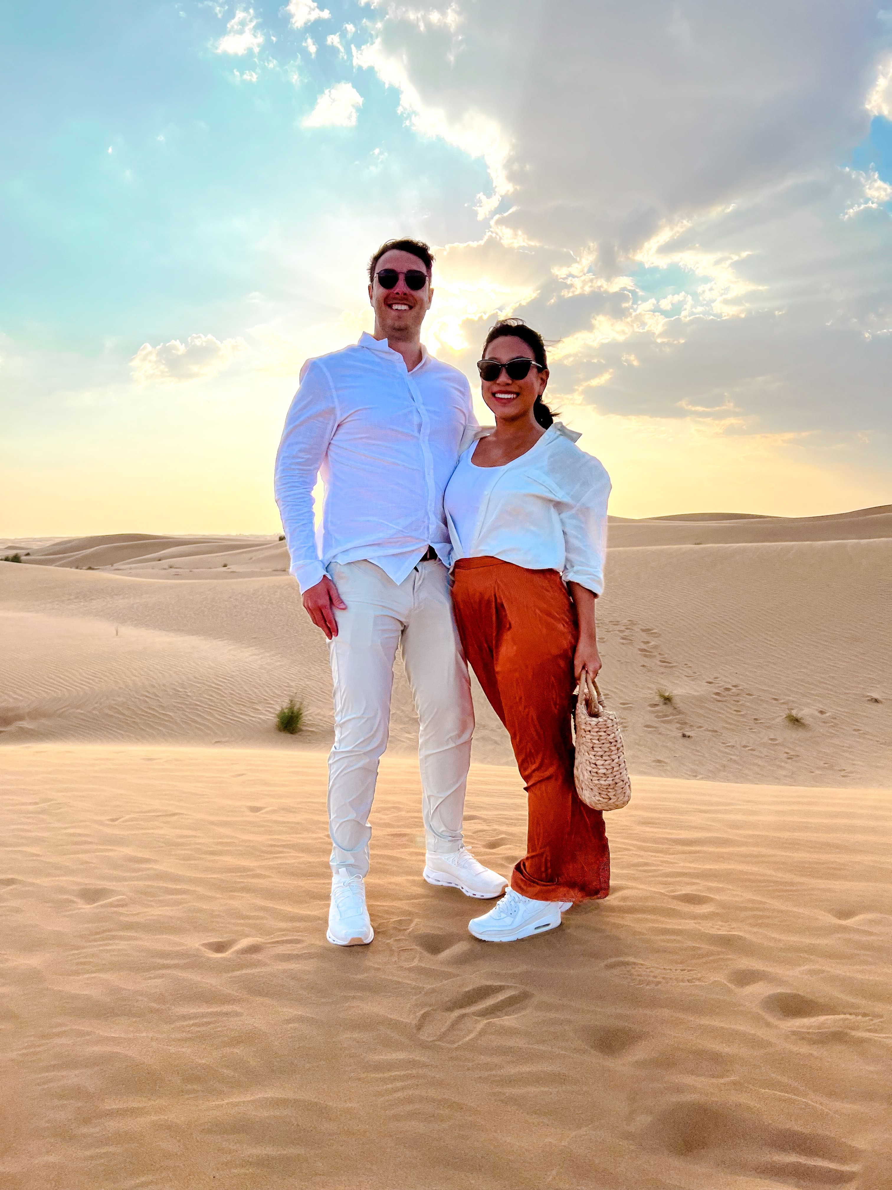 Sand dune at sunset.