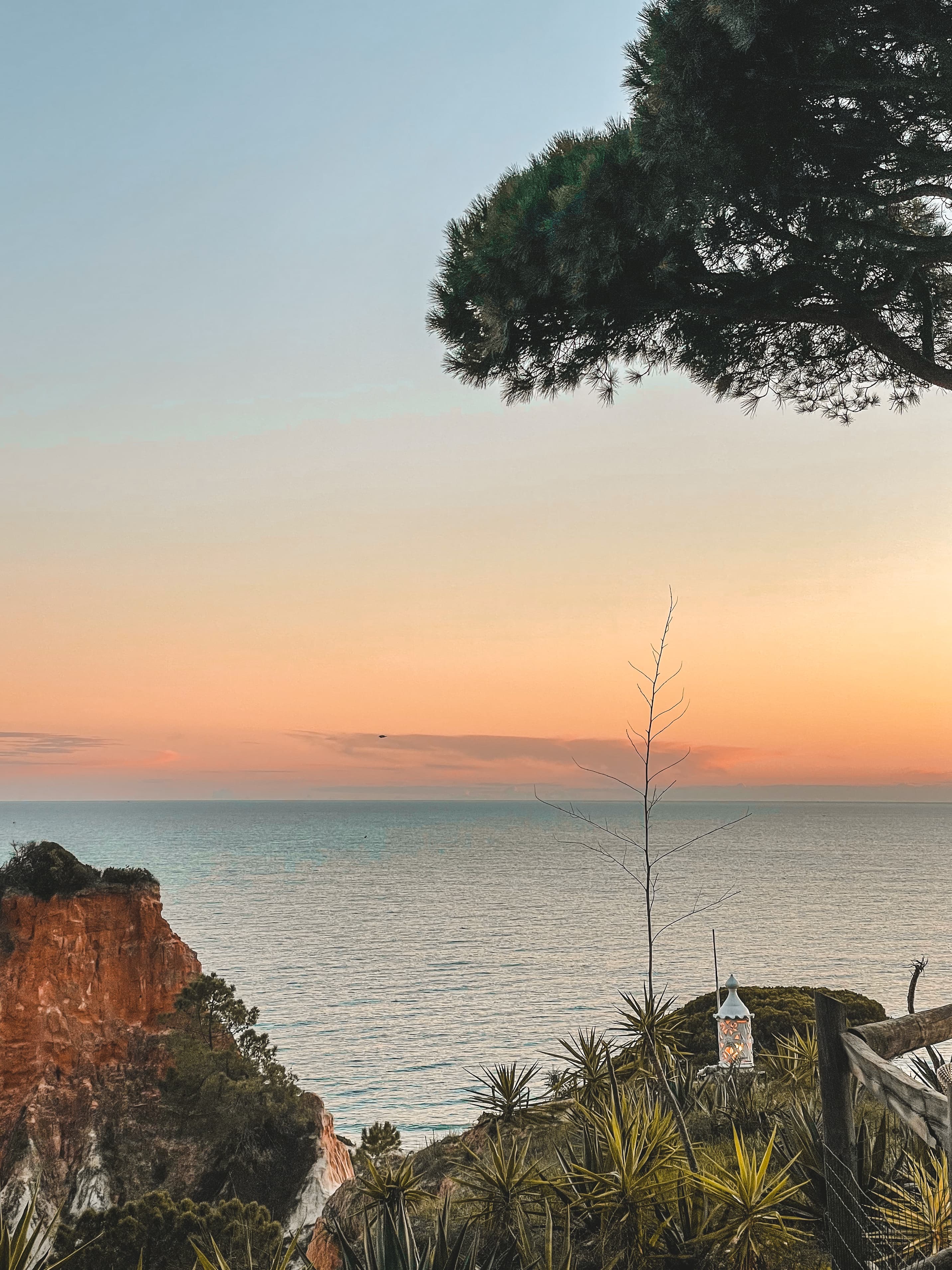 Sunset over the sea.