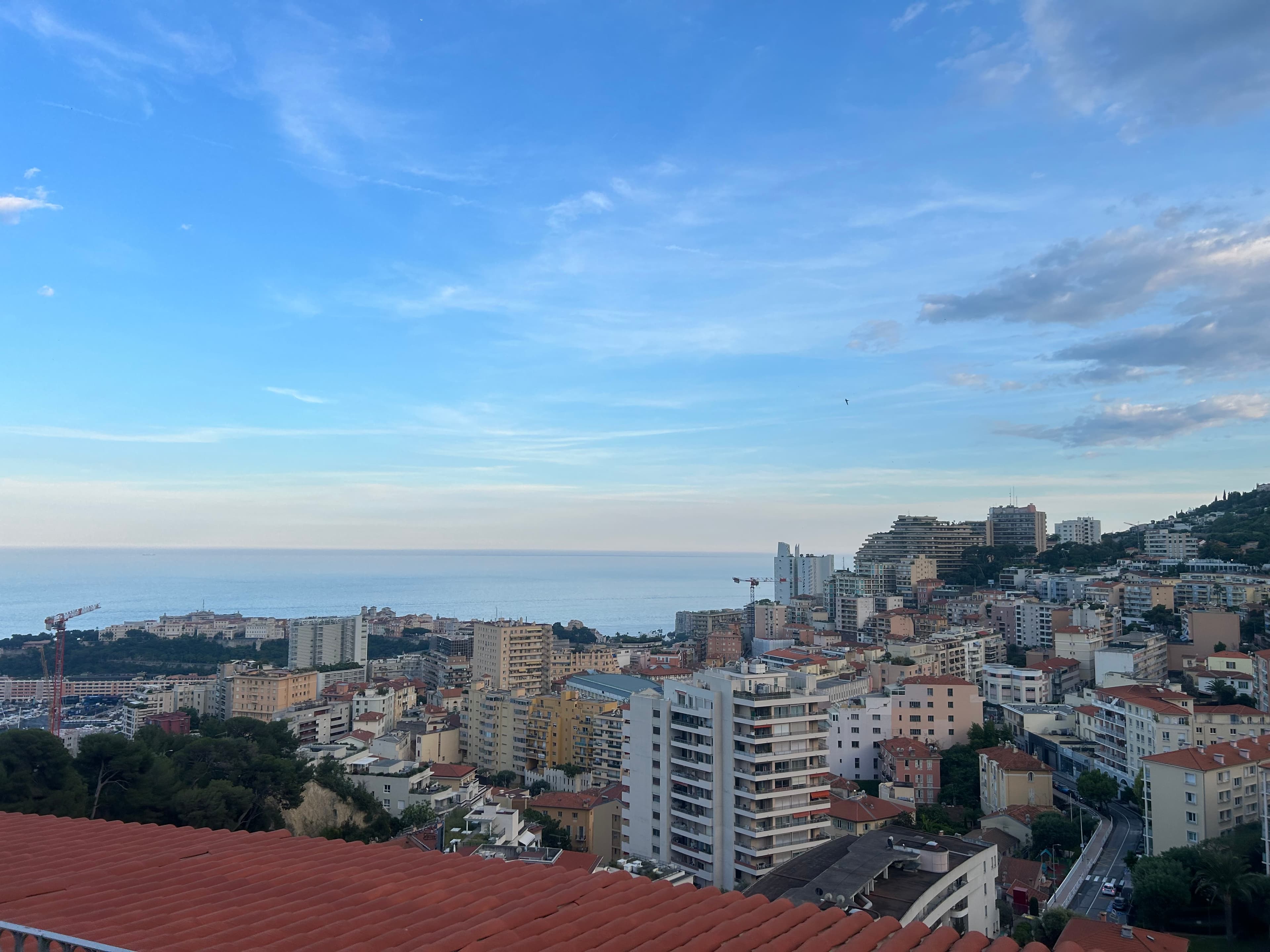 View of a city skyline.