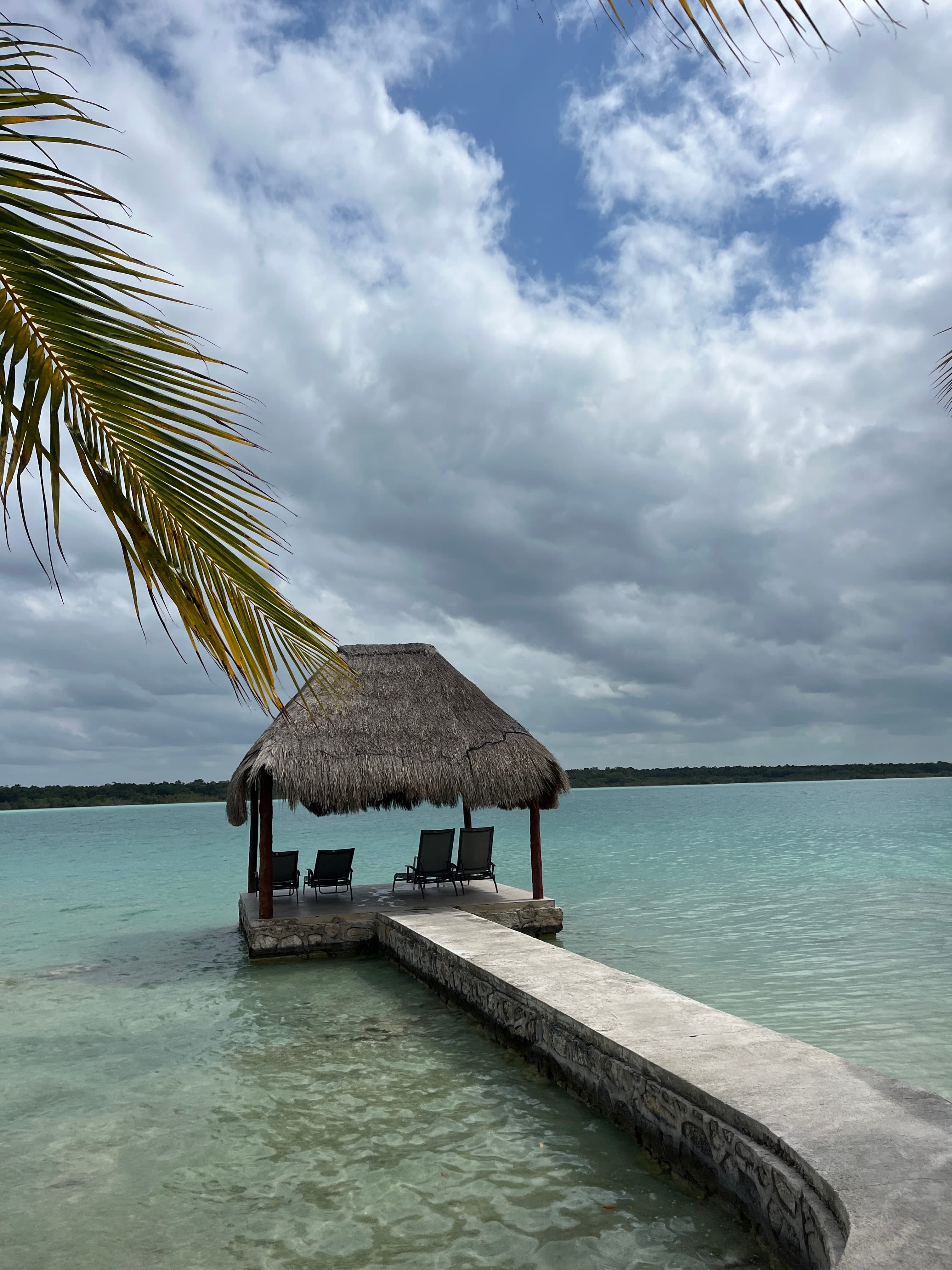 Beach hut on the sea.