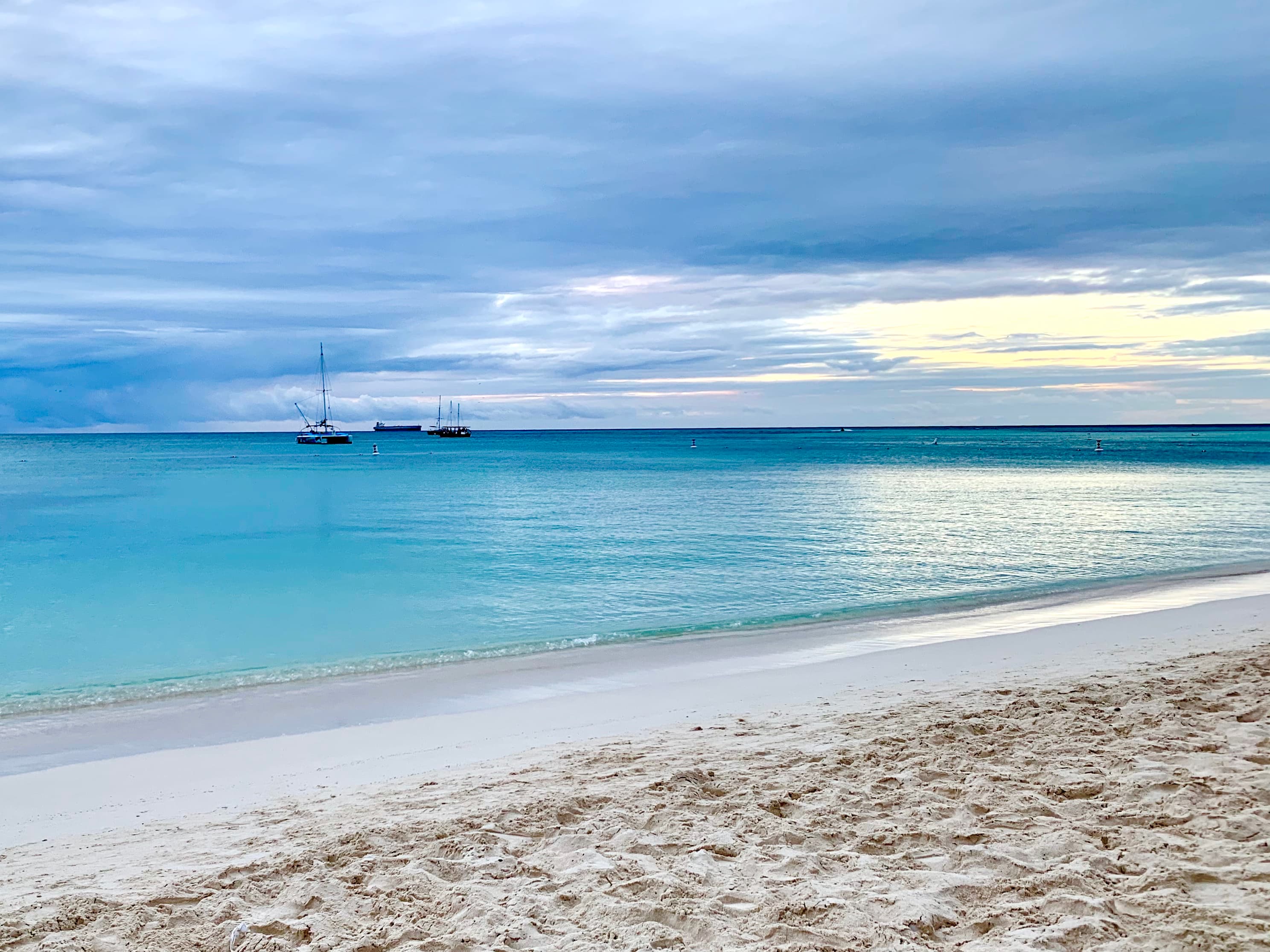 Blue ocean by the beach.