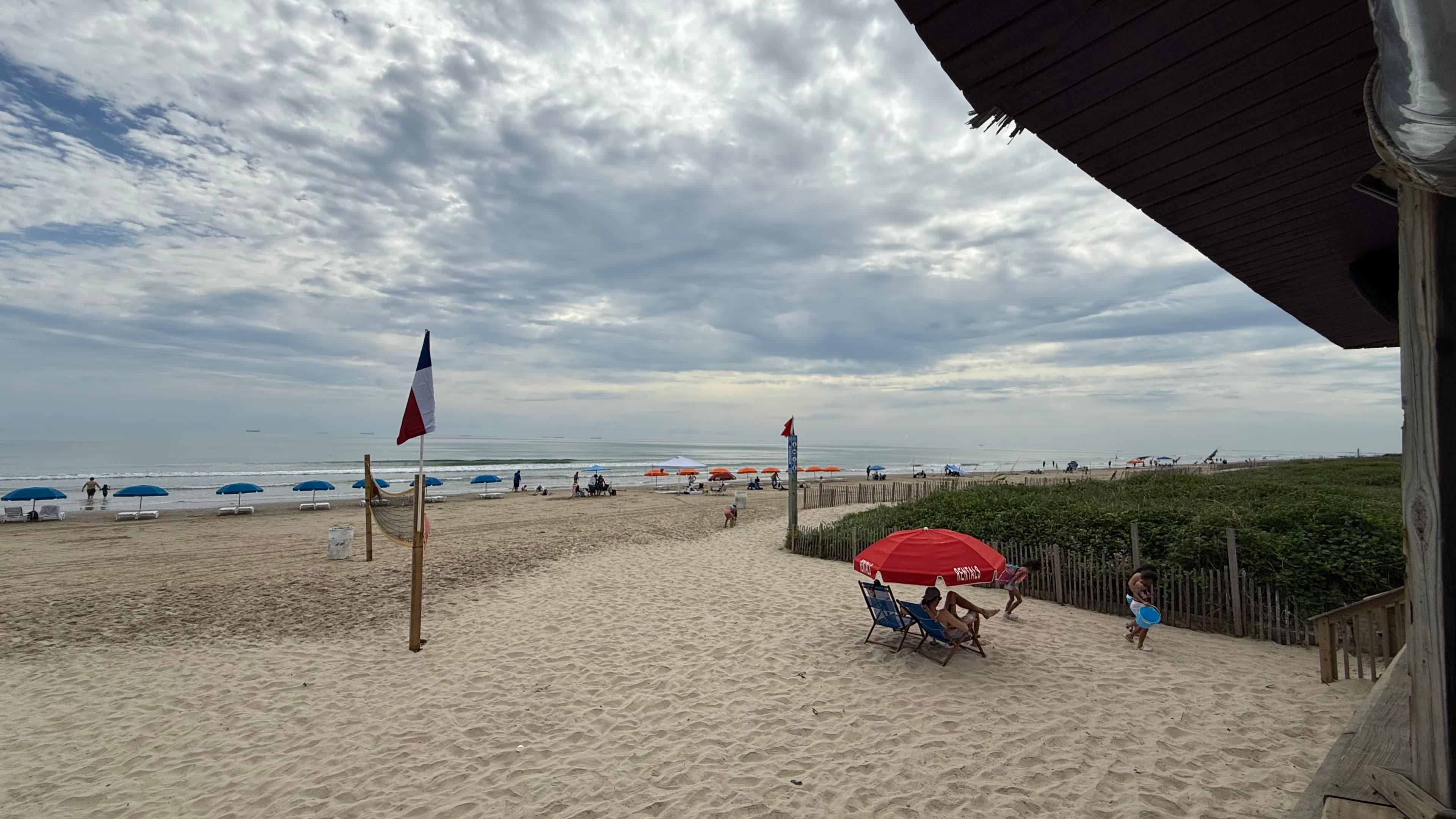 Beach on a cloudy day.