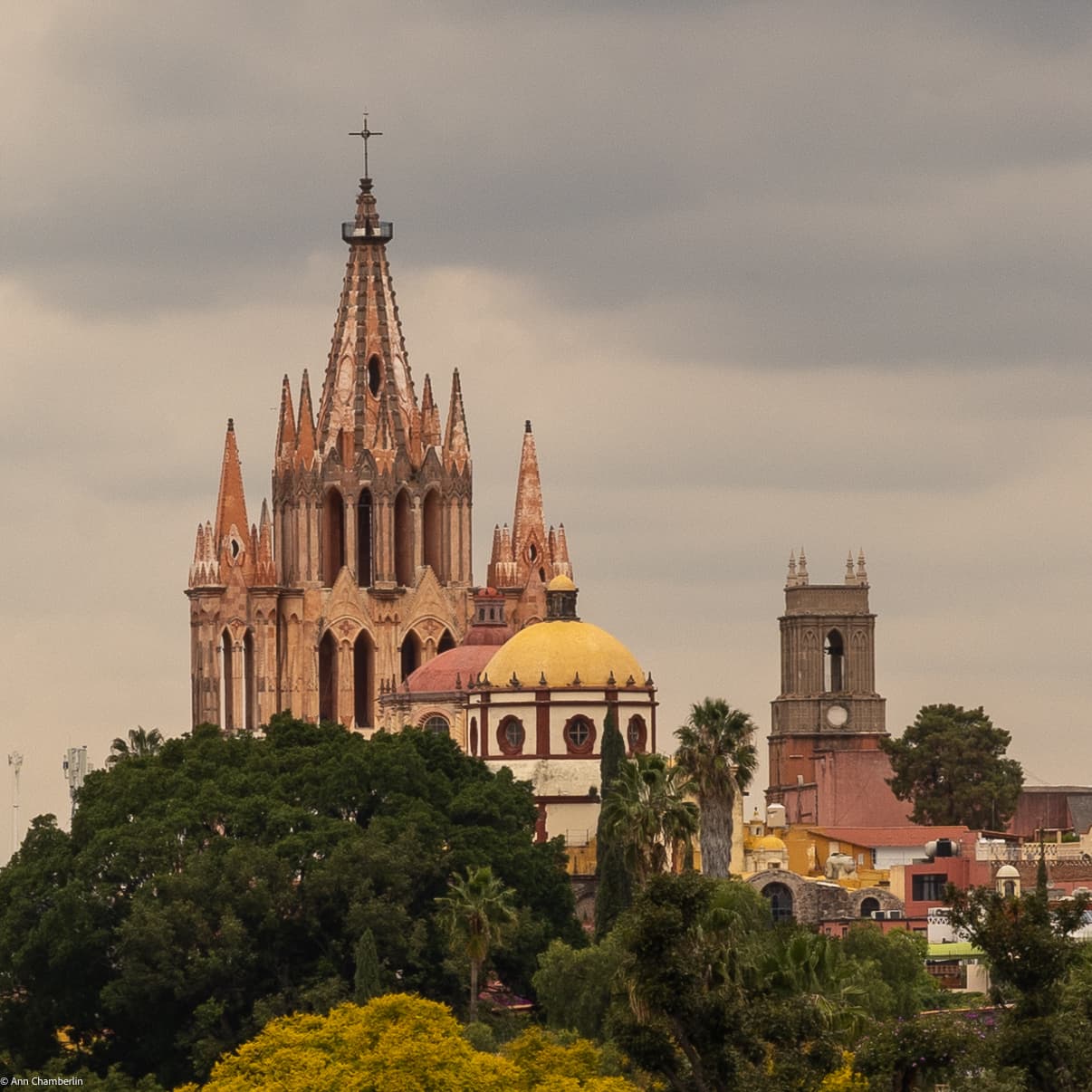 San Miguel de Allende Parroquia de San Miguel Arcángel from Hotel El Golpe de Vista