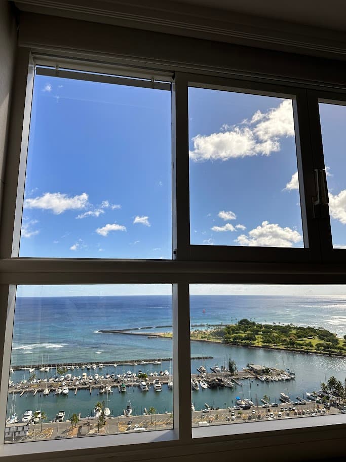 Wake up to turquoise waters daily with Prince Hotel's floor to ceiling ocean views - my view!