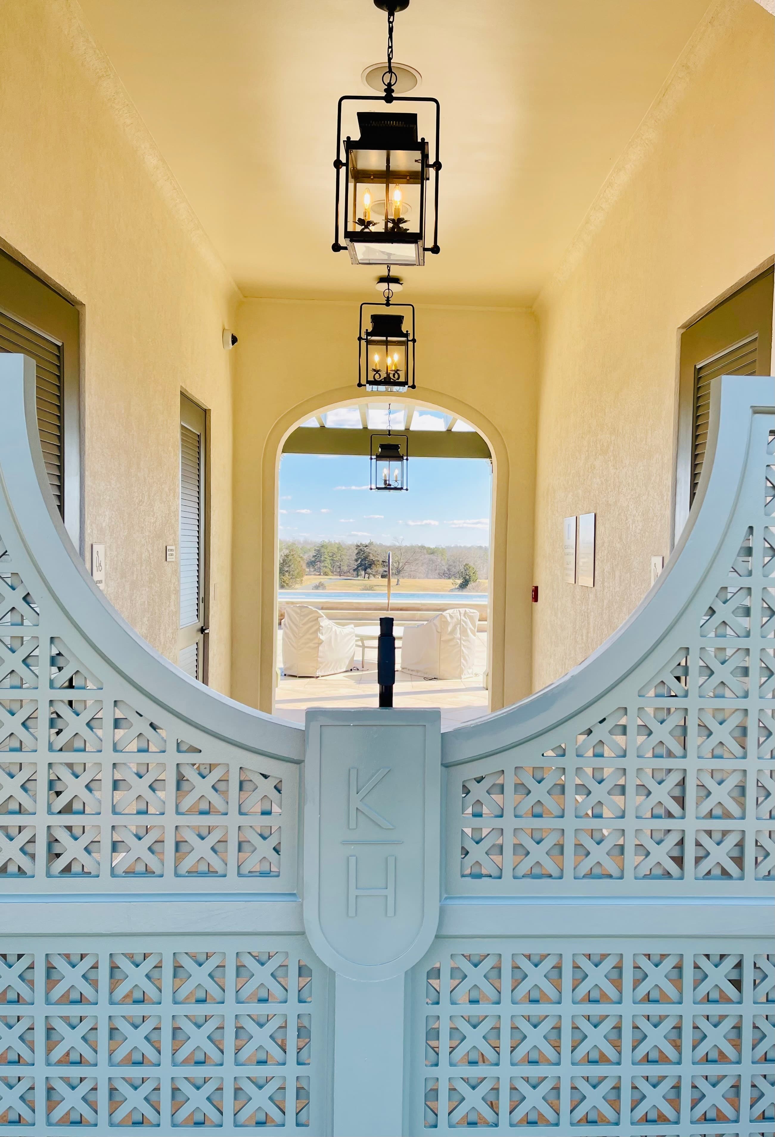 Hotel balcony view in Virginia