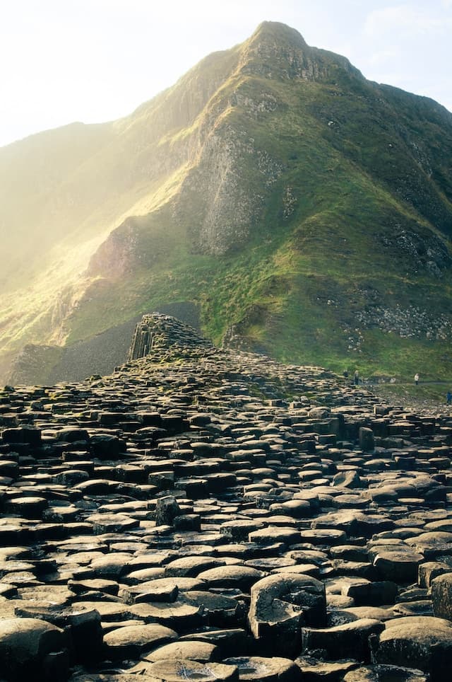 A green cliff in Ireland.