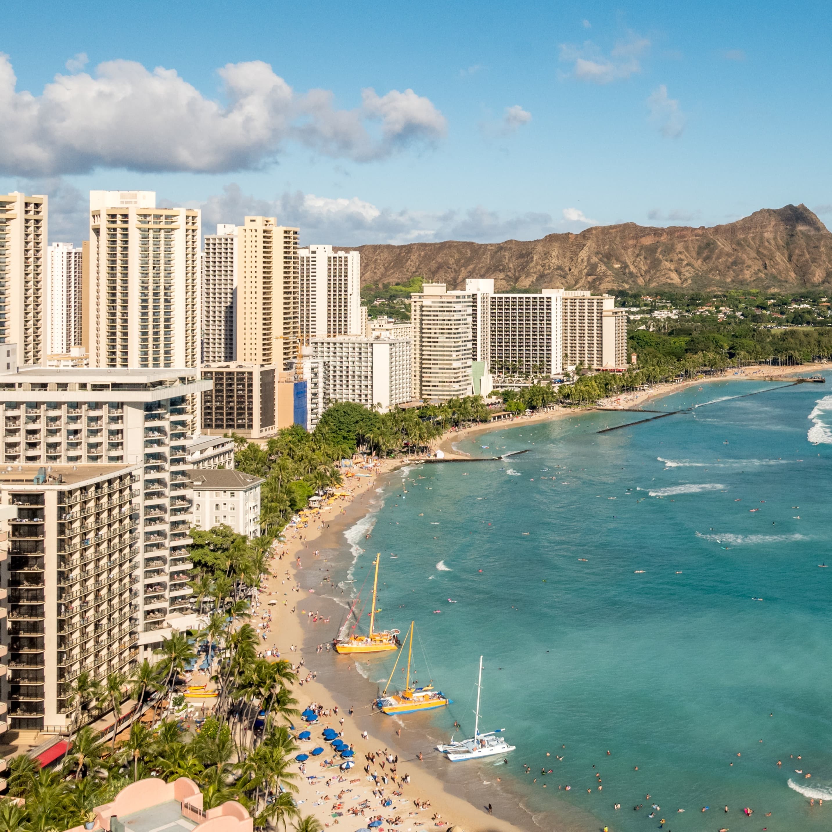 Buildings on the sea shore