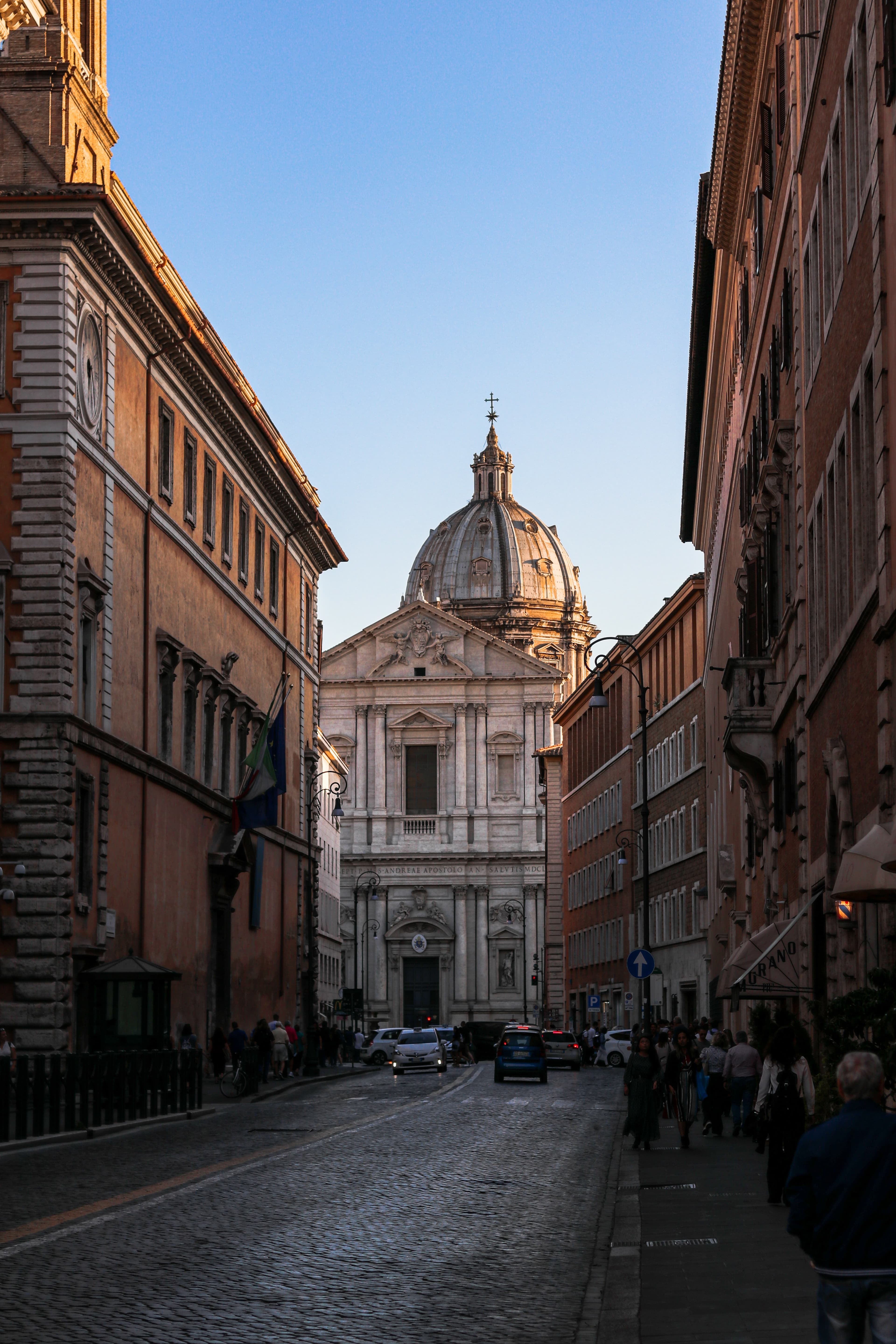 street leading to church during daytime