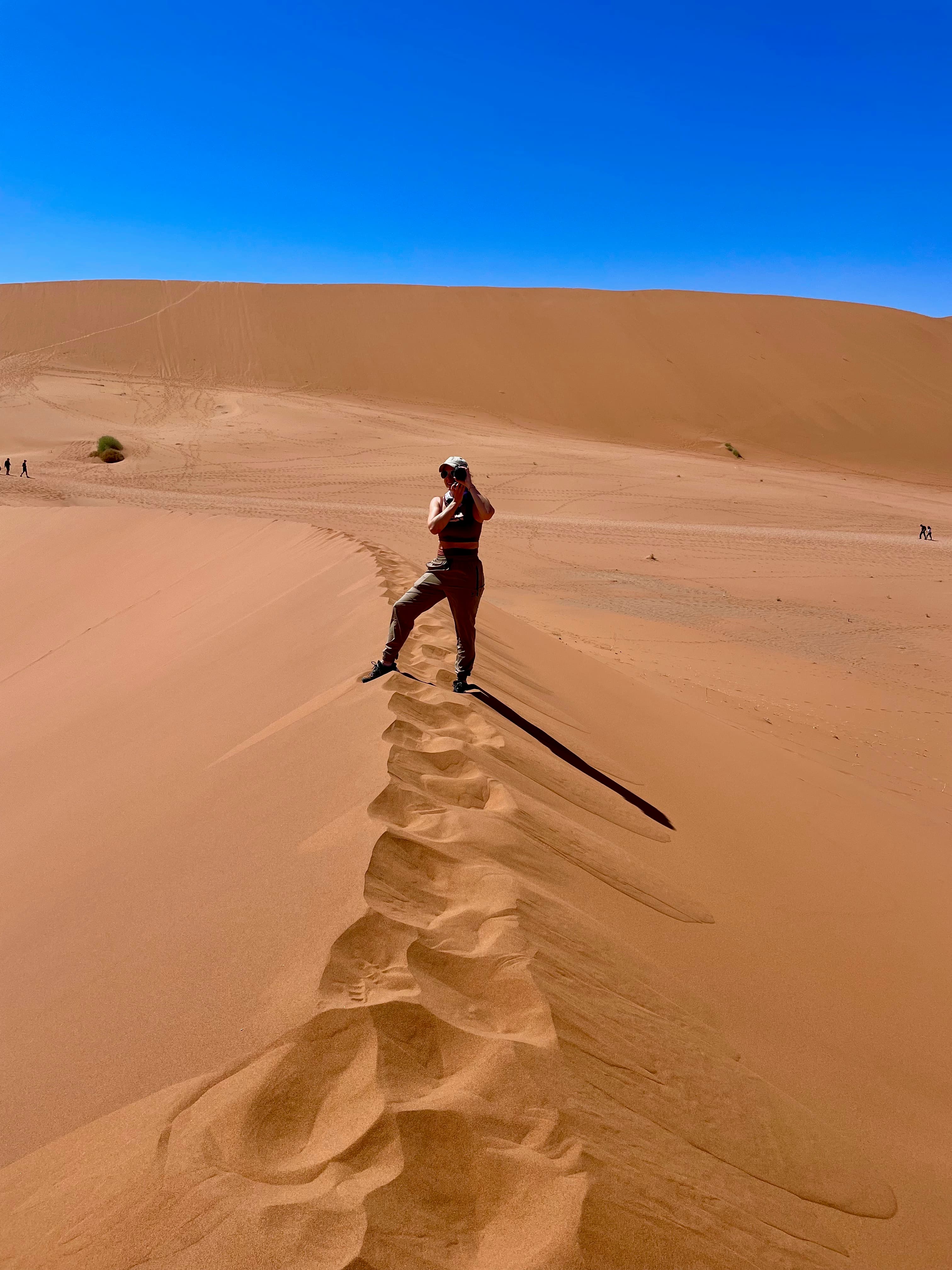 Girl posing in a desert